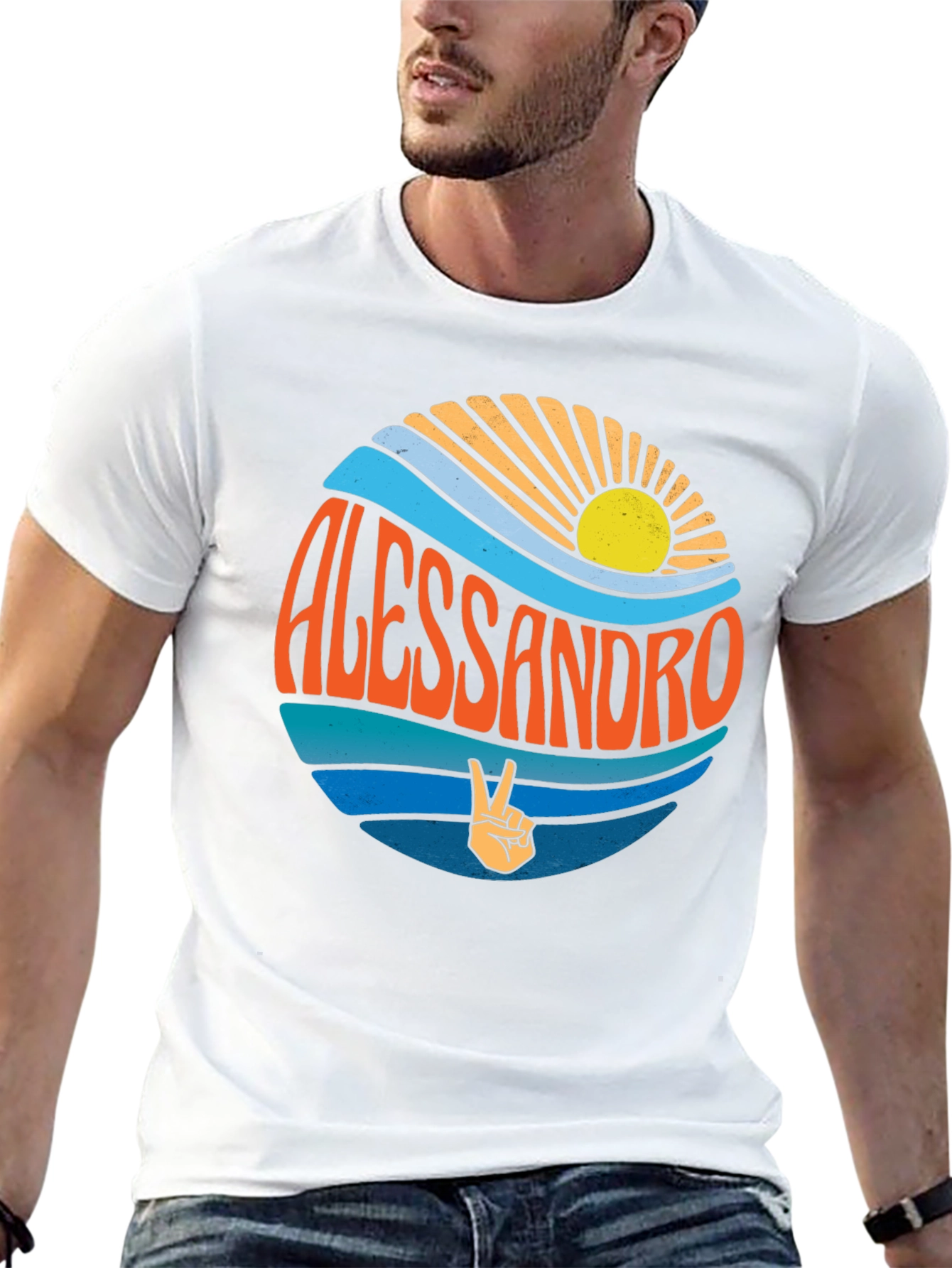 Alessandro Retro Graphic T-Shirt - Beach Vibes