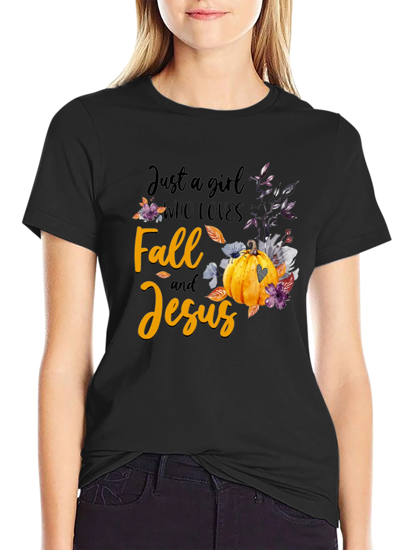 Fall & Jesus T-Shirt | Autumn Womens Tee