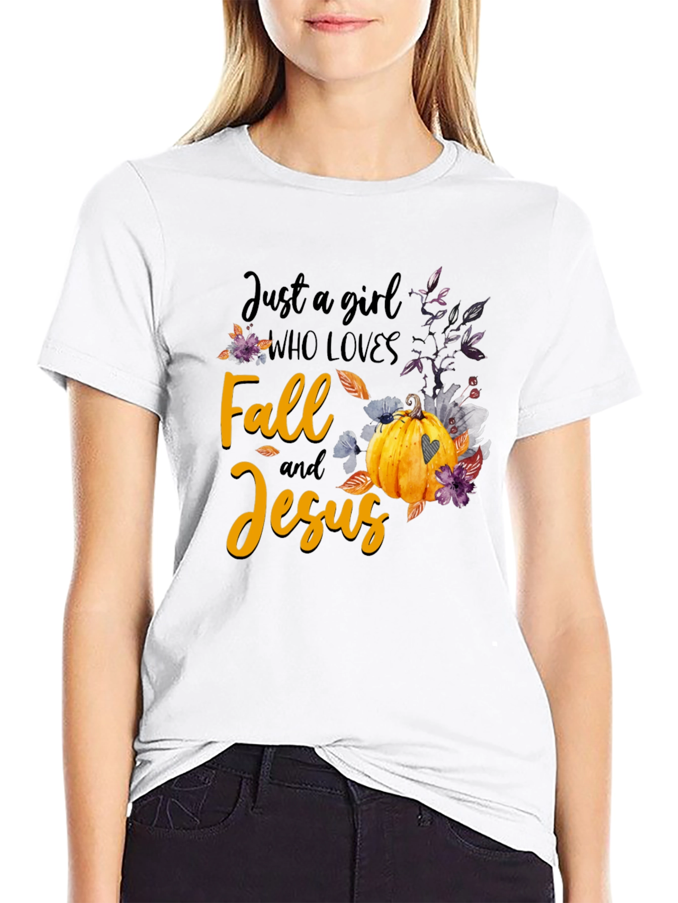 Fall & Jesus T-Shirt | Autumn Womens Tee