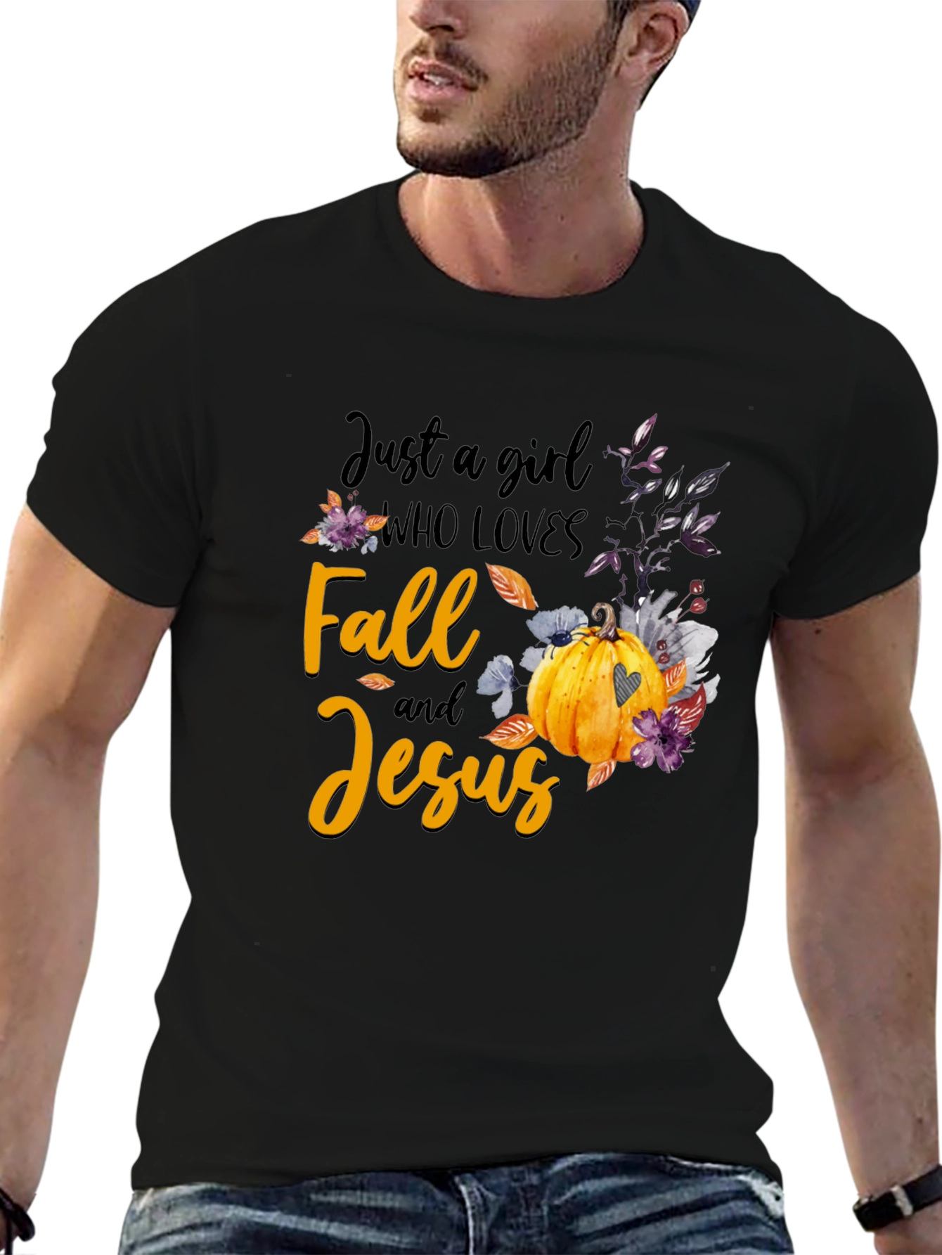 Fall & Jesus T-Shirt | Autumn Womens Tee