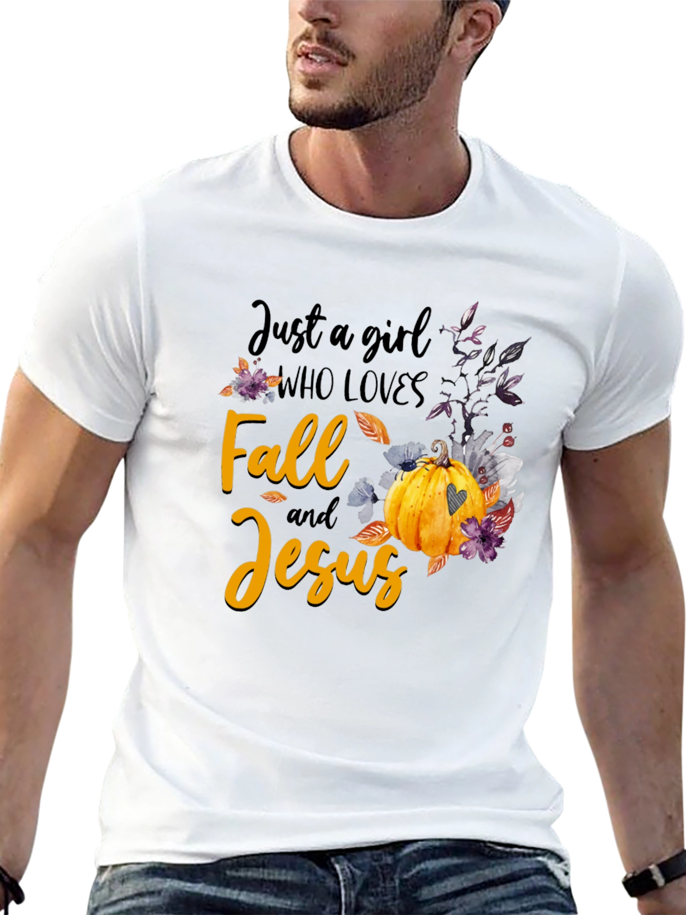 Fall & Jesus T-Shirt | Autumn Womens Tee