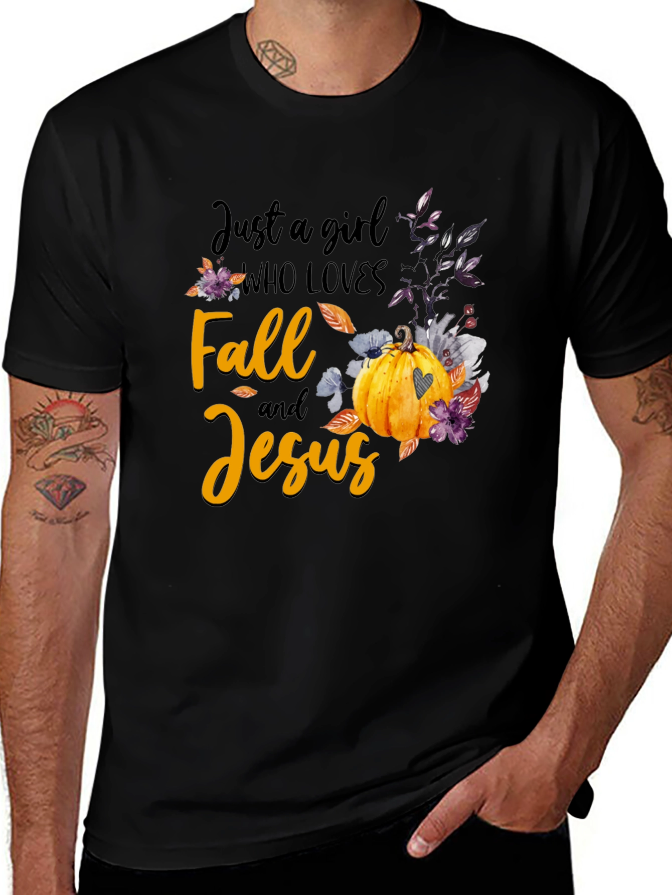 Fall & Jesus T-Shirt | Autumn Womens Tee