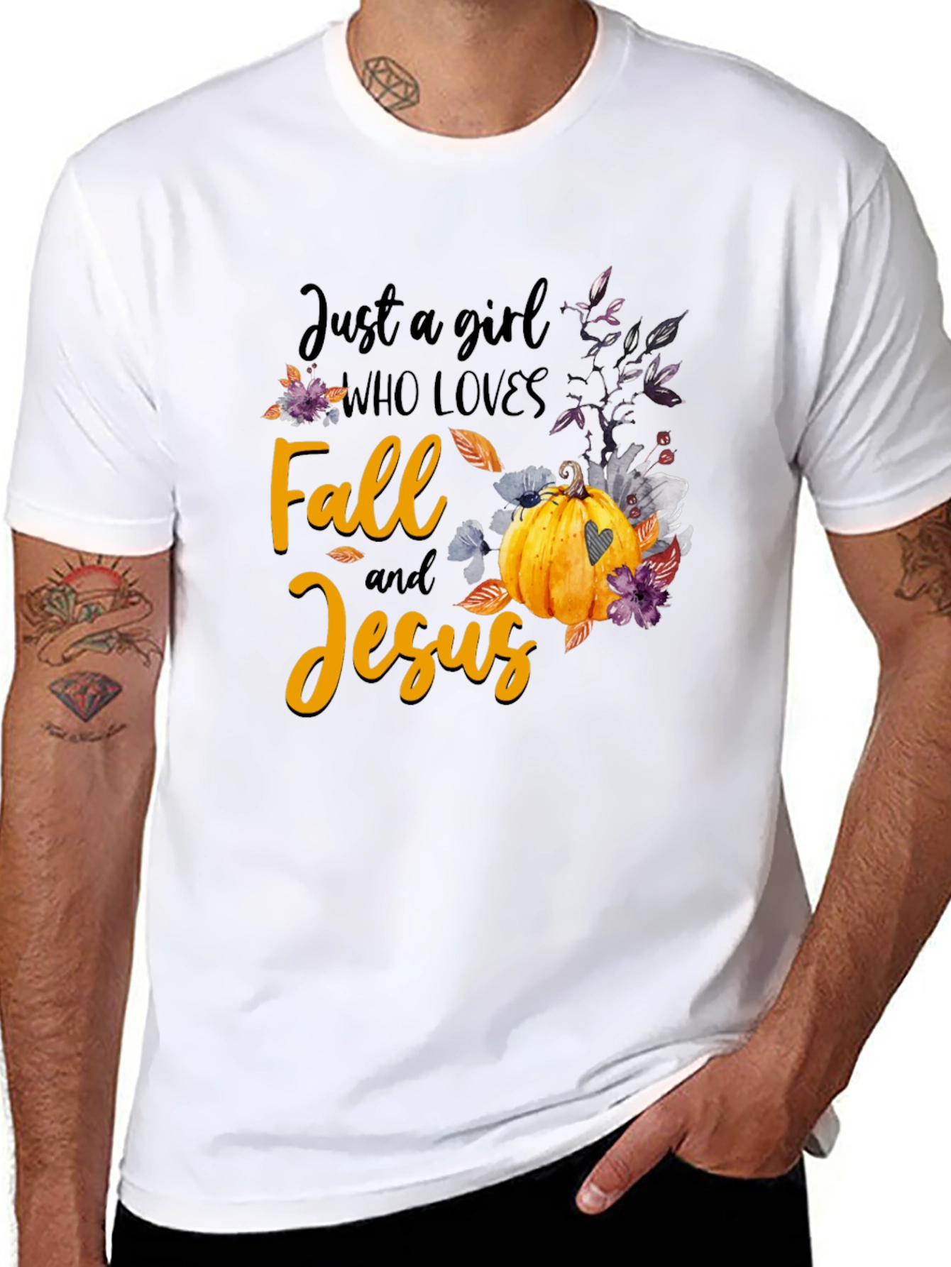 Fall & Jesus T-Shirt | Autumn Womens Tee