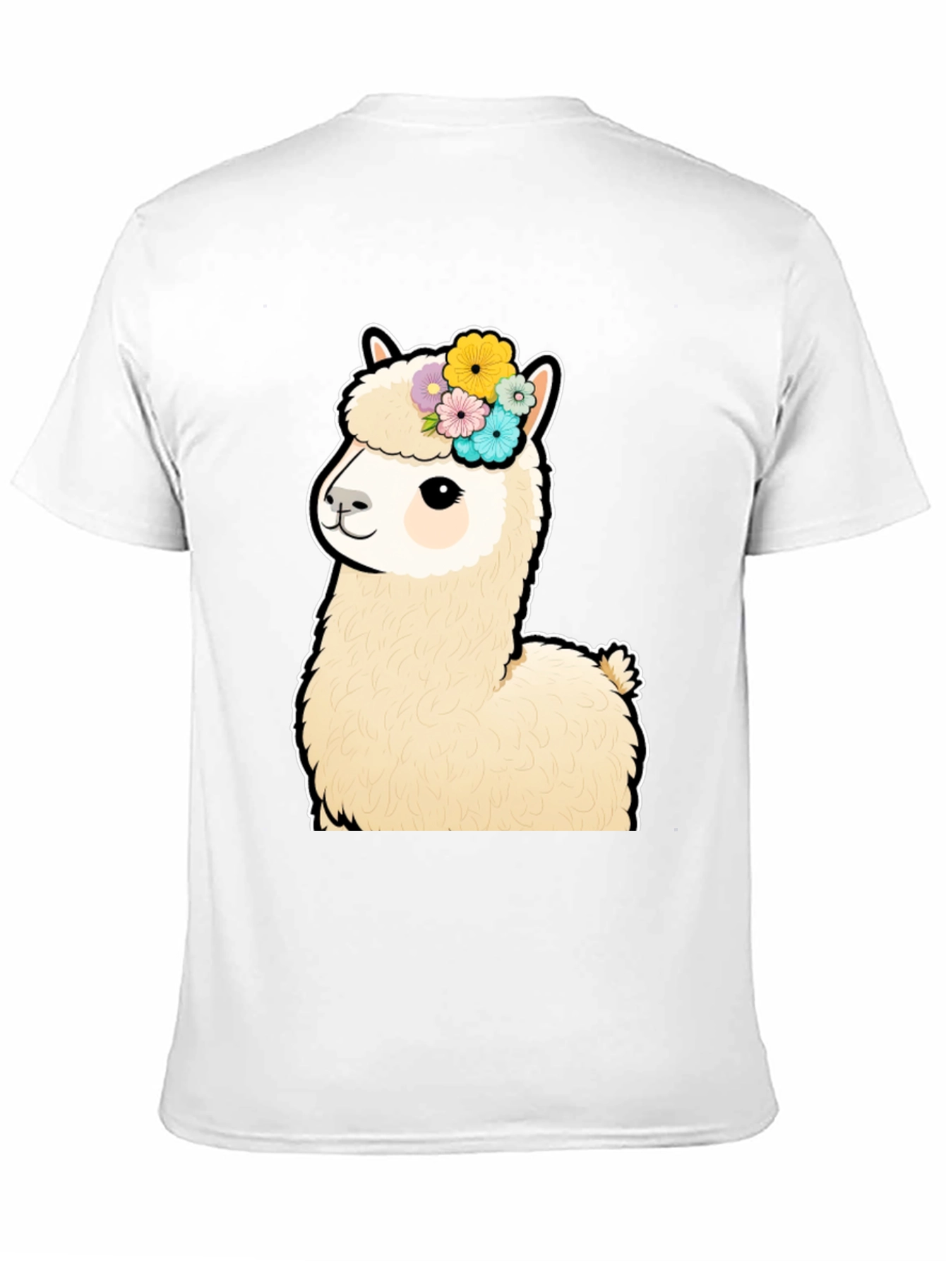 Alpaca Flower Crown Graphic T-Shirt