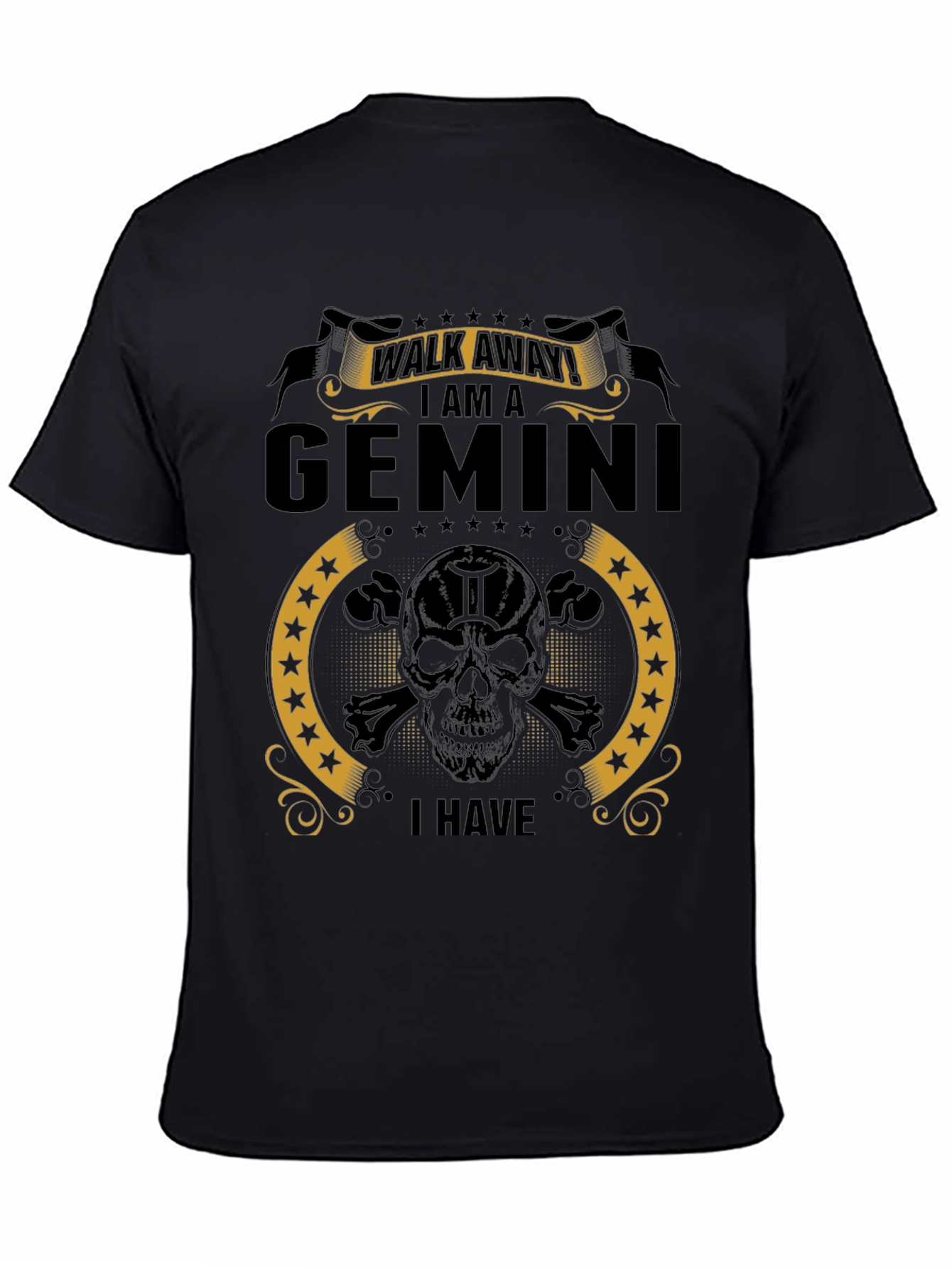 Gemini Zodiac Skull Graphic Tee