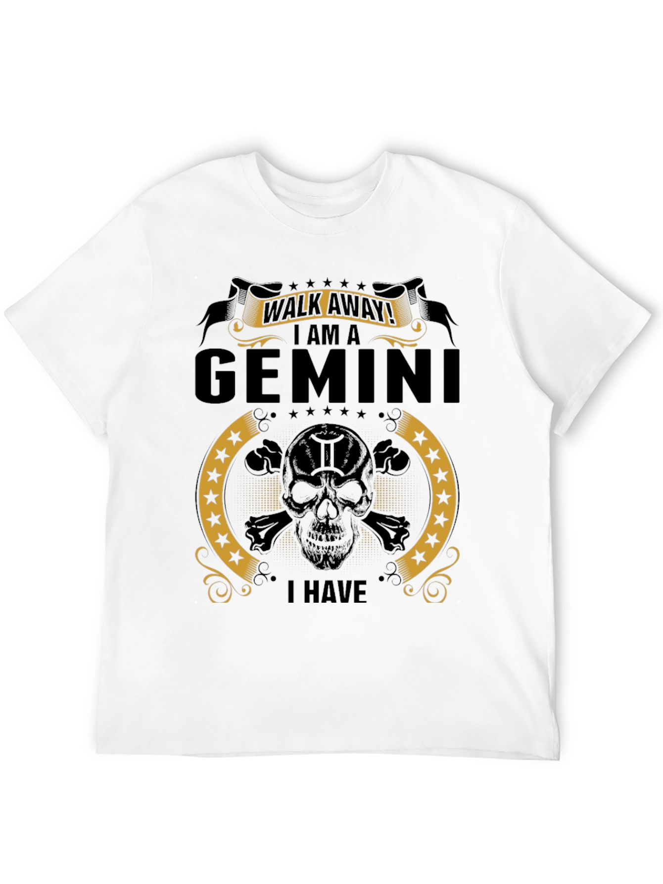 Gemini Zodiac Skull Graphic Tee