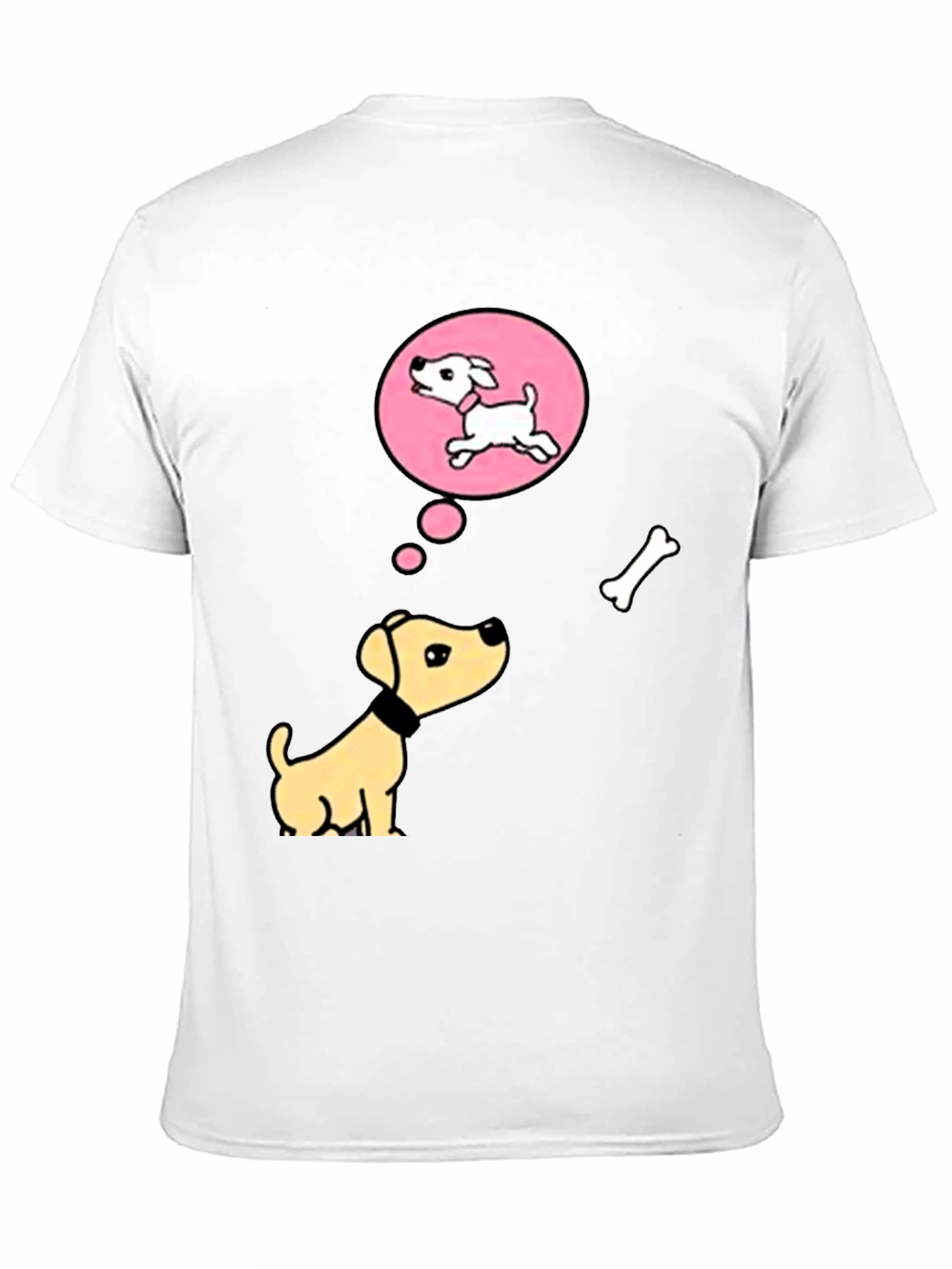 Dreaming Dog T-Shirt - Bone and Puppy Cartoon Design