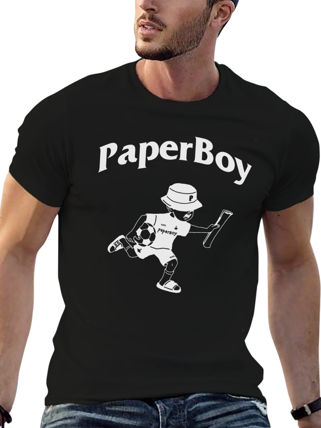 Paperboy Soccer T-Shirt - Unique Graphic Tee