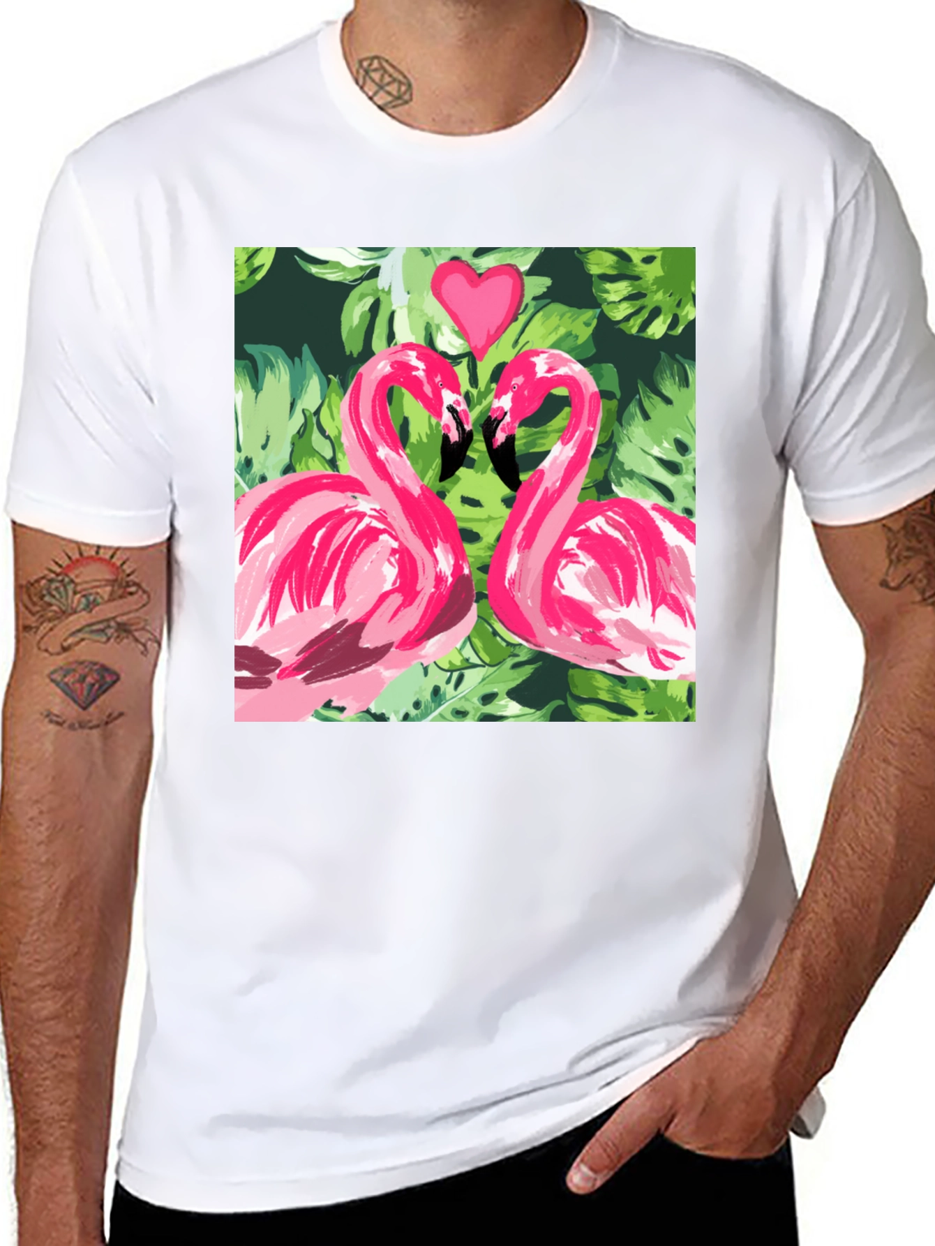 Flamingo Love Tee - Tropical T-Shirt