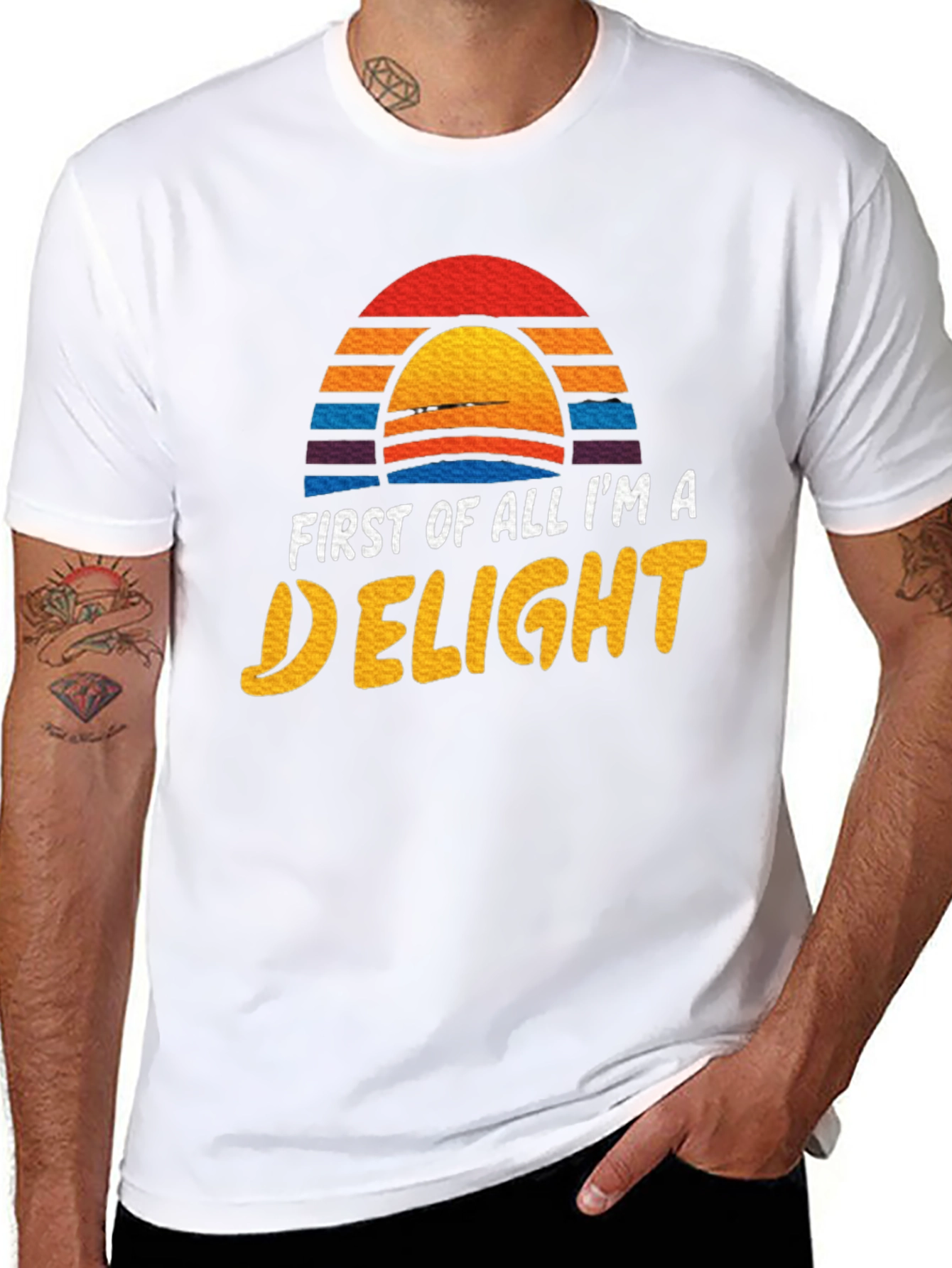 First Of All Im A Delight Graphic Tee