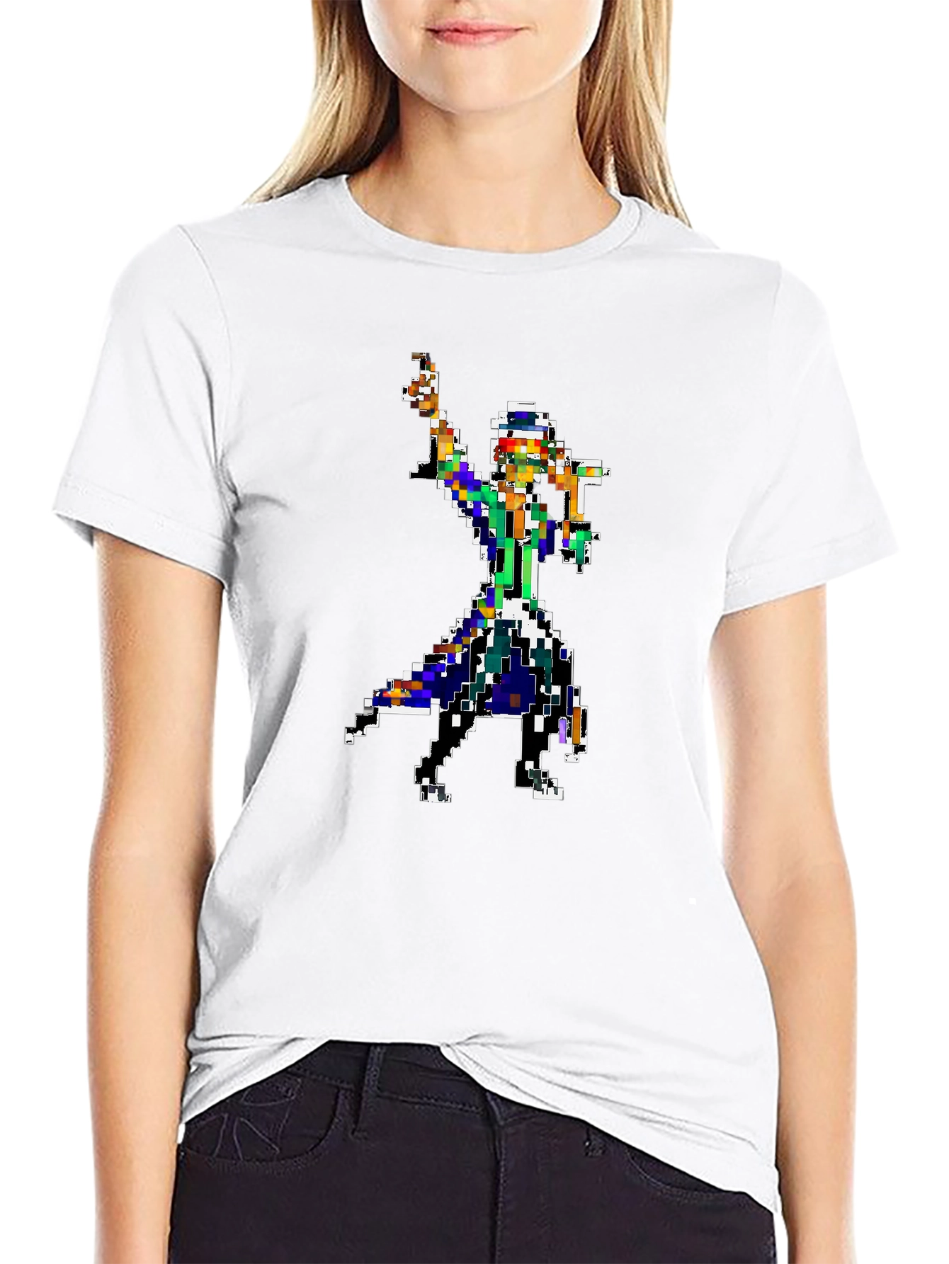 Pixel Art Retro Gaming Black T-Shirt