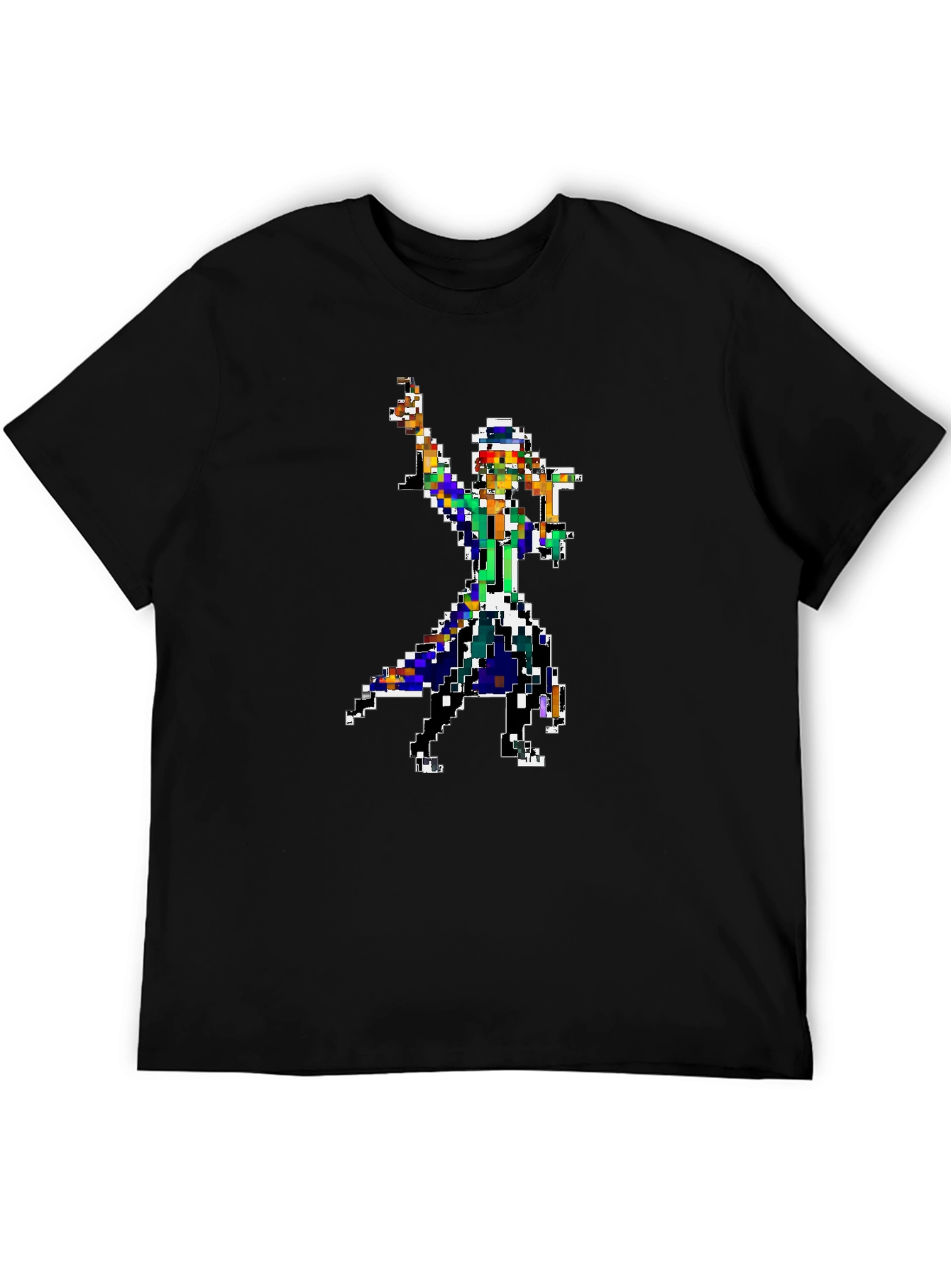 Pixel Art Retro Gaming Black T-Shirt