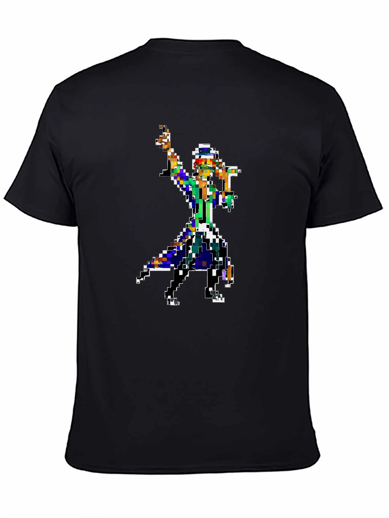 Pixel Art Retro Gaming Black T-Shirt