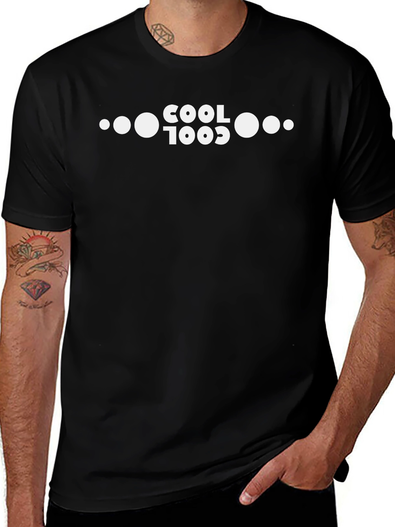 Cool 100 T-Shirt - Black Crew Neck Cotton Tee