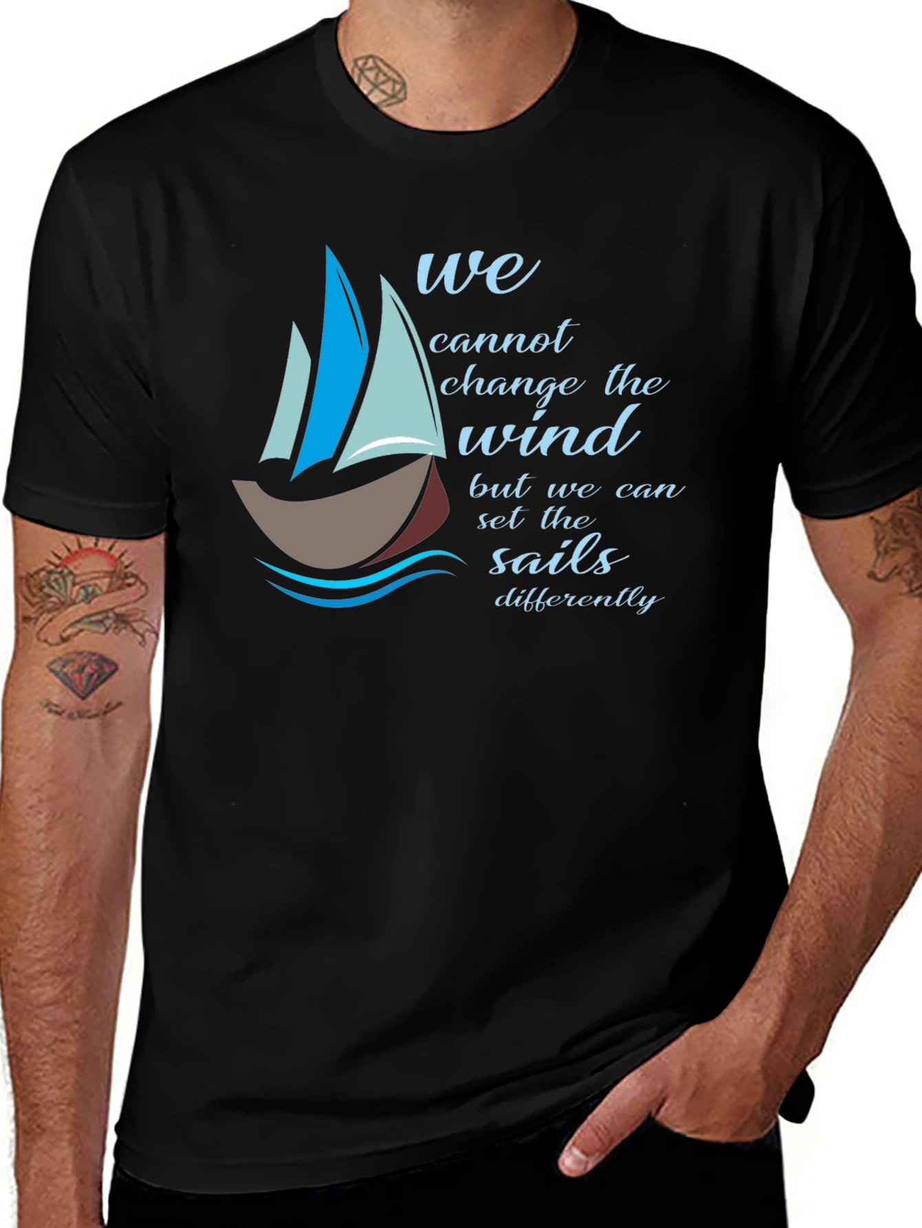 Inspirational Sailing T-Shirt - Change the Sails