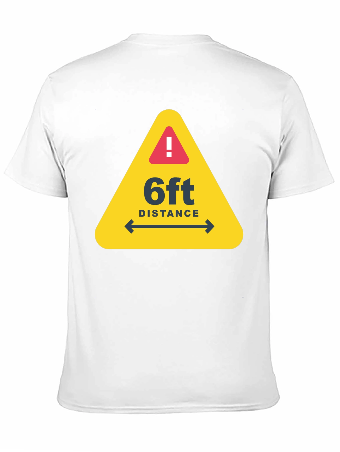 Social Distance Warning T-Shirt - Stay 6ft Apart