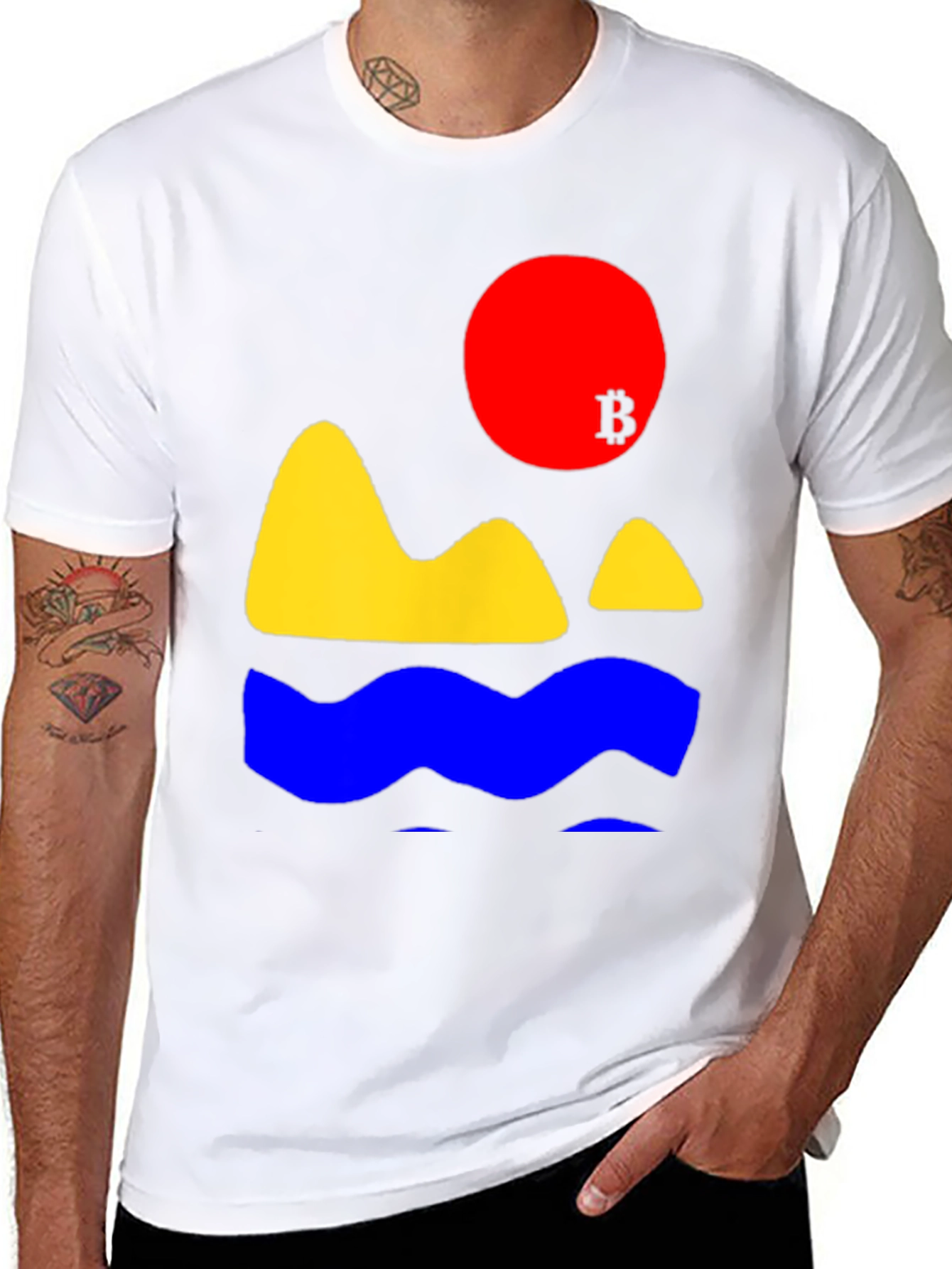 Bitcoin Sunset T-Shirt - Crypto Graphic Tee