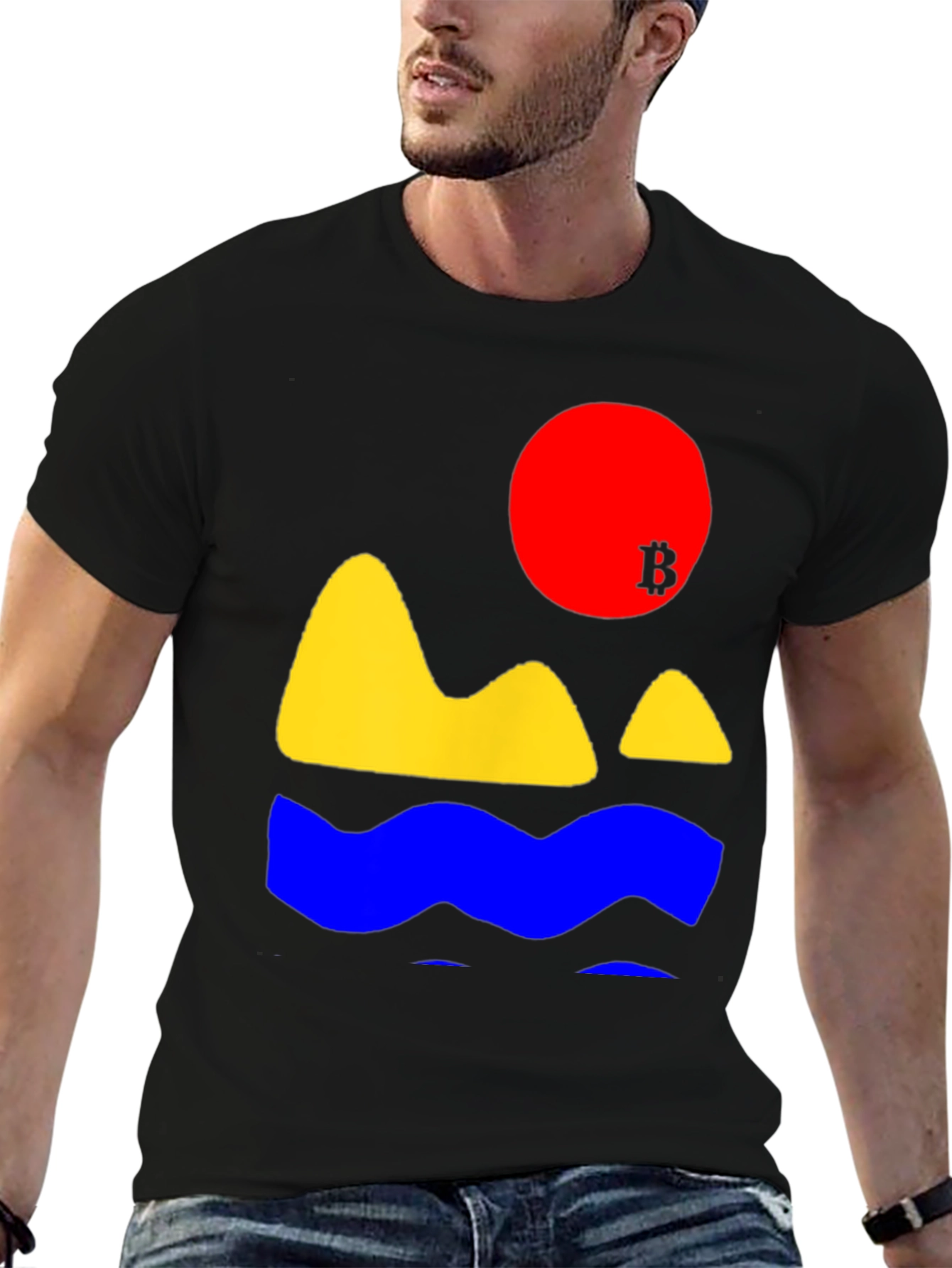 Bitcoin Sunset T-Shirt - Crypto Graphic Tee