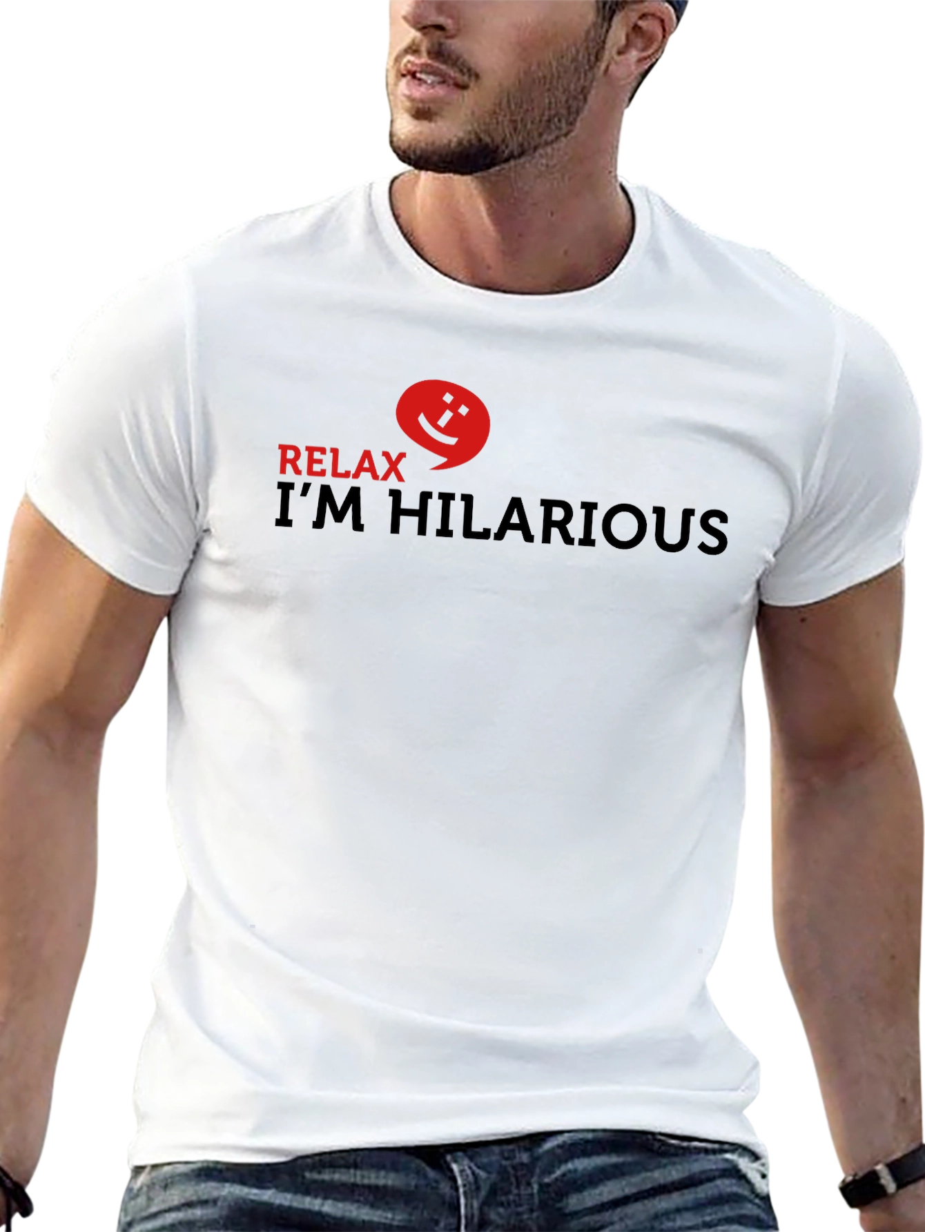 Relax Im Hilarious Black Graphic Tee
