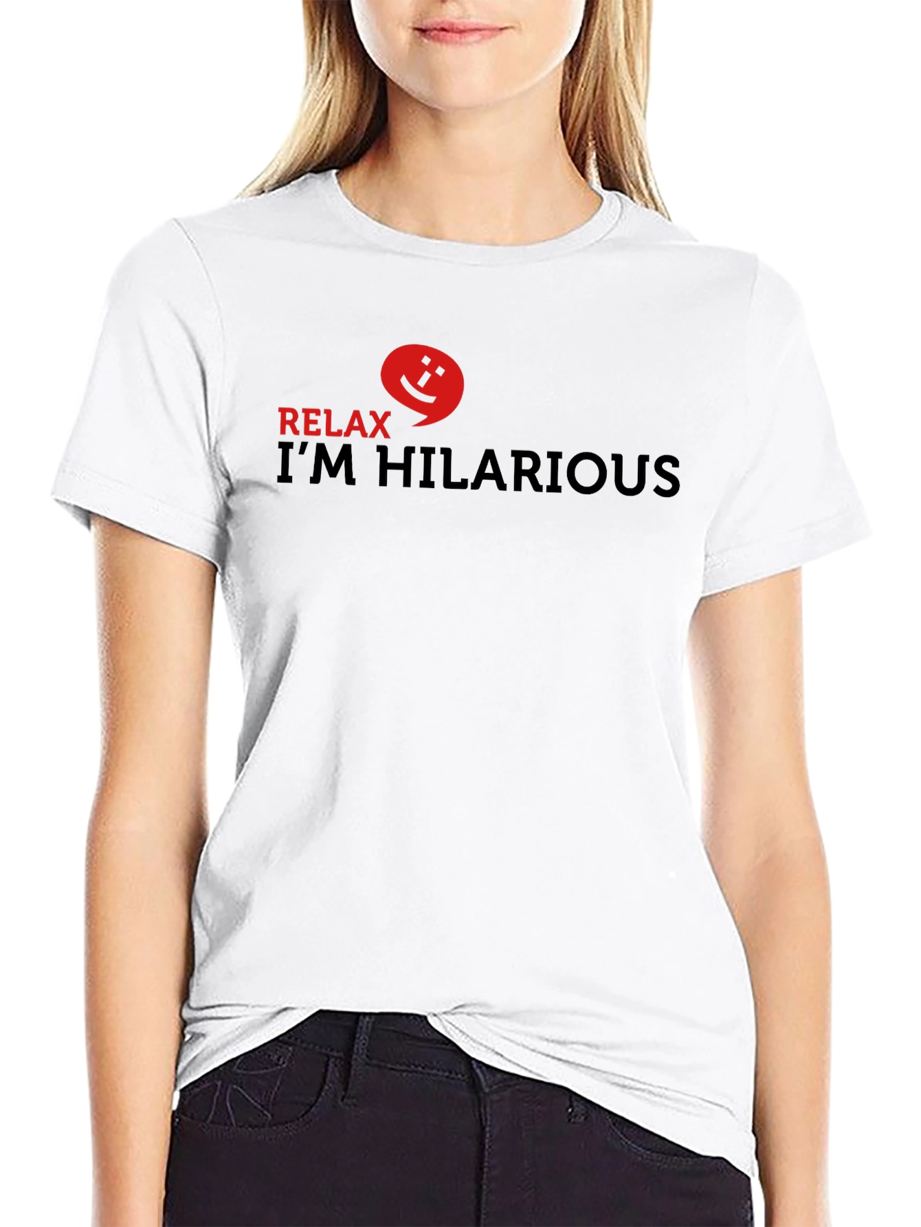 Relax Im Hilarious Black Graphic Tee