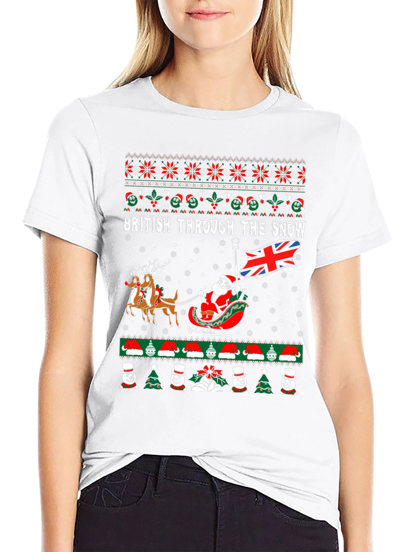 British Through the Snow Christmas T-Shirt