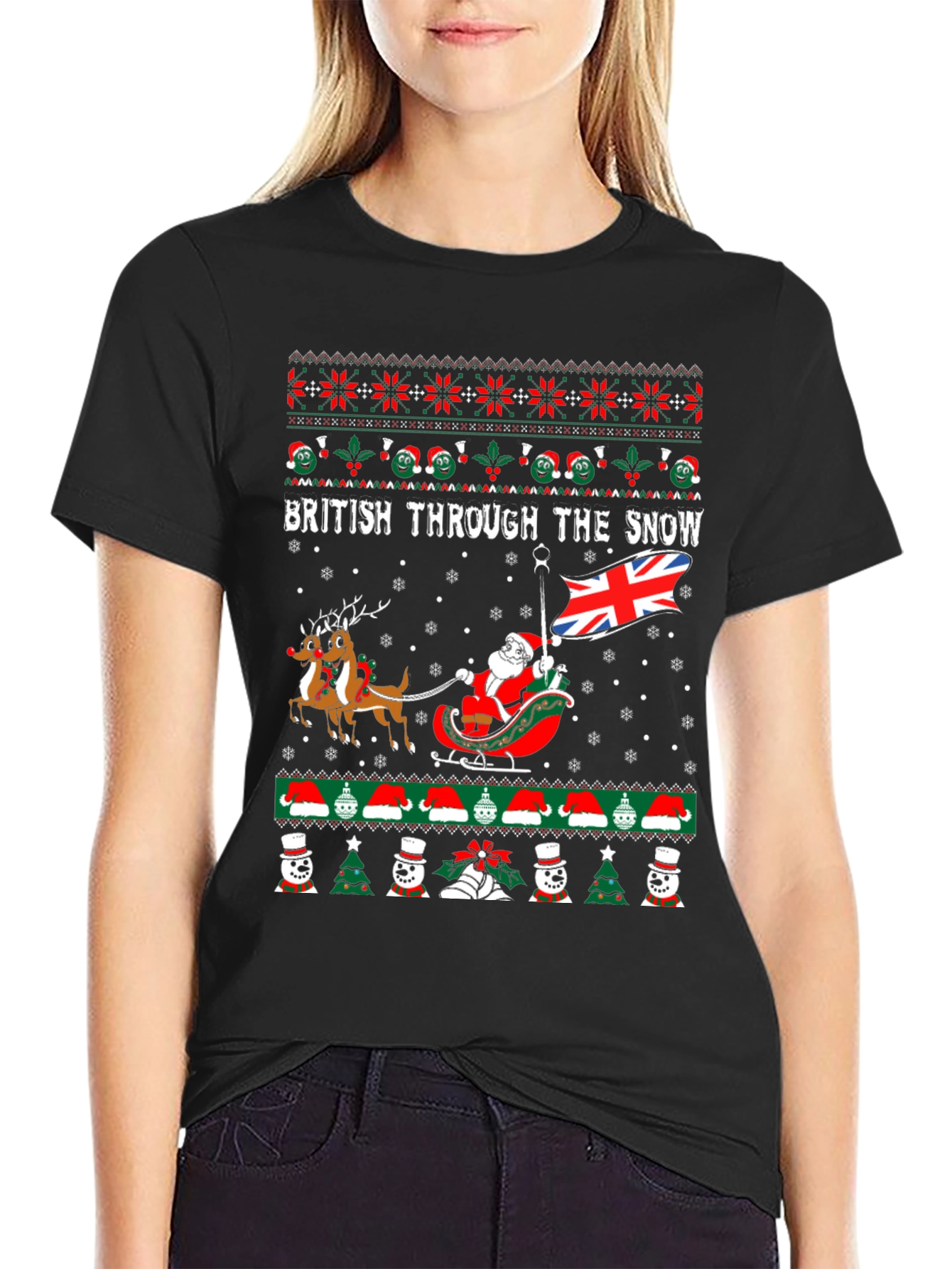 British Through the Snow Christmas T-Shirt
