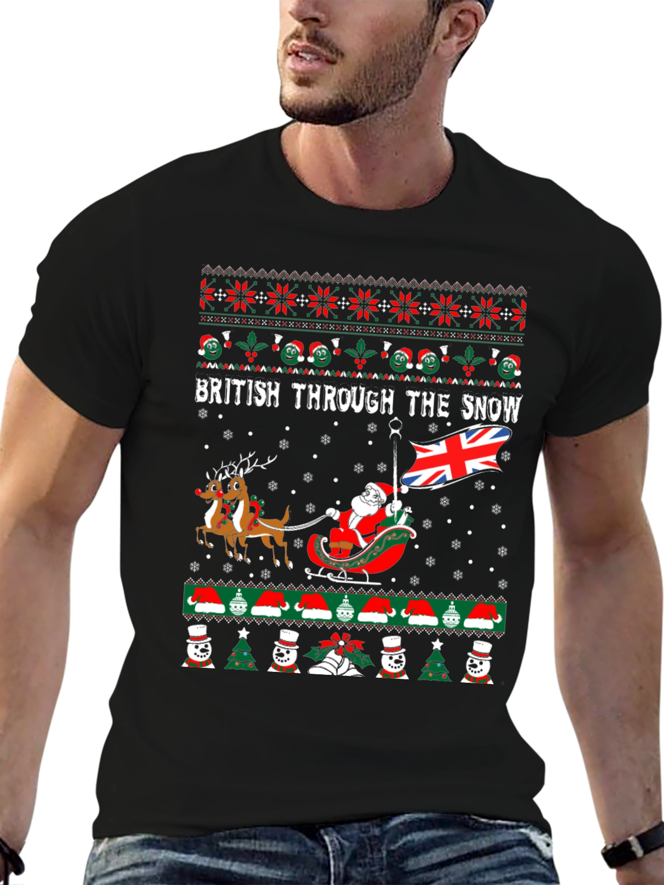 British Through the Snow Christmas T-Shirt