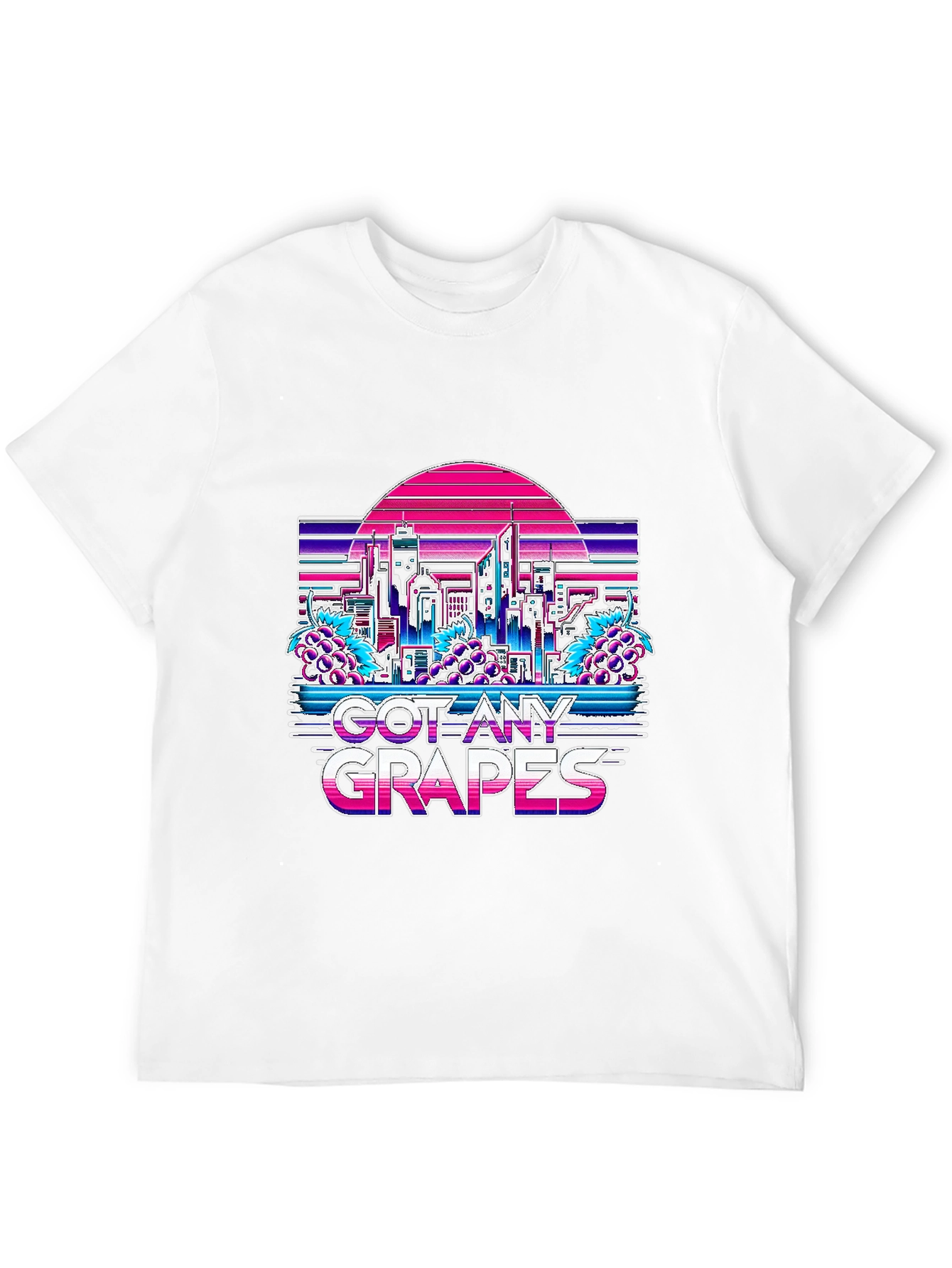 Got Any Grapes T-Shirt - Retro Vaporwave Cityscape