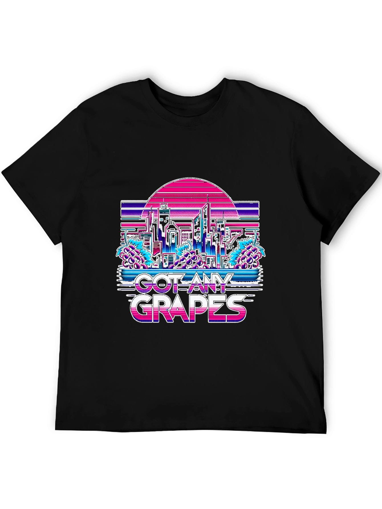 Got Any Grapes T-Shirt - Retro Vaporwave Cityscape
