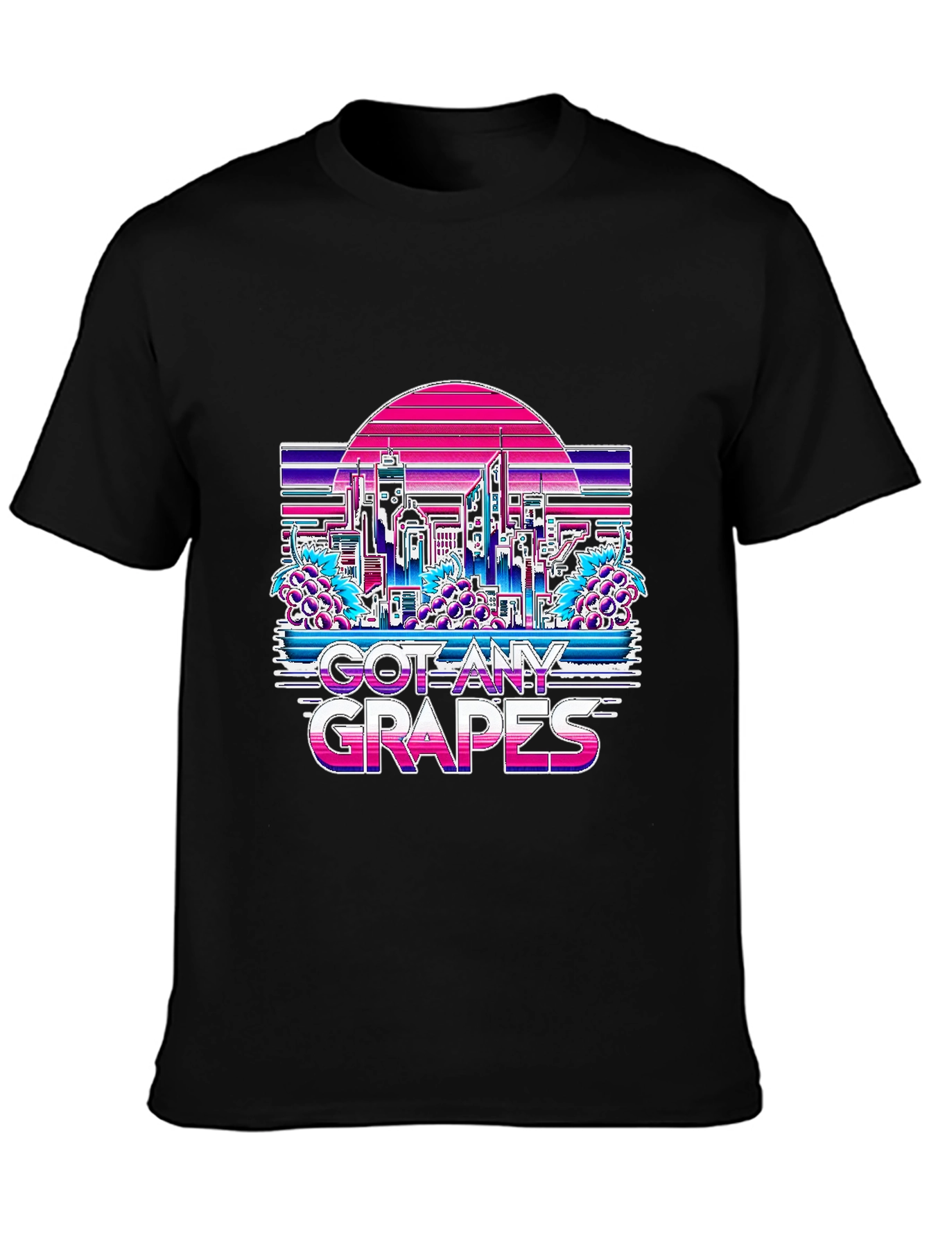 Got Any Grapes T-Shirt - Retro Vaporwave Cityscape