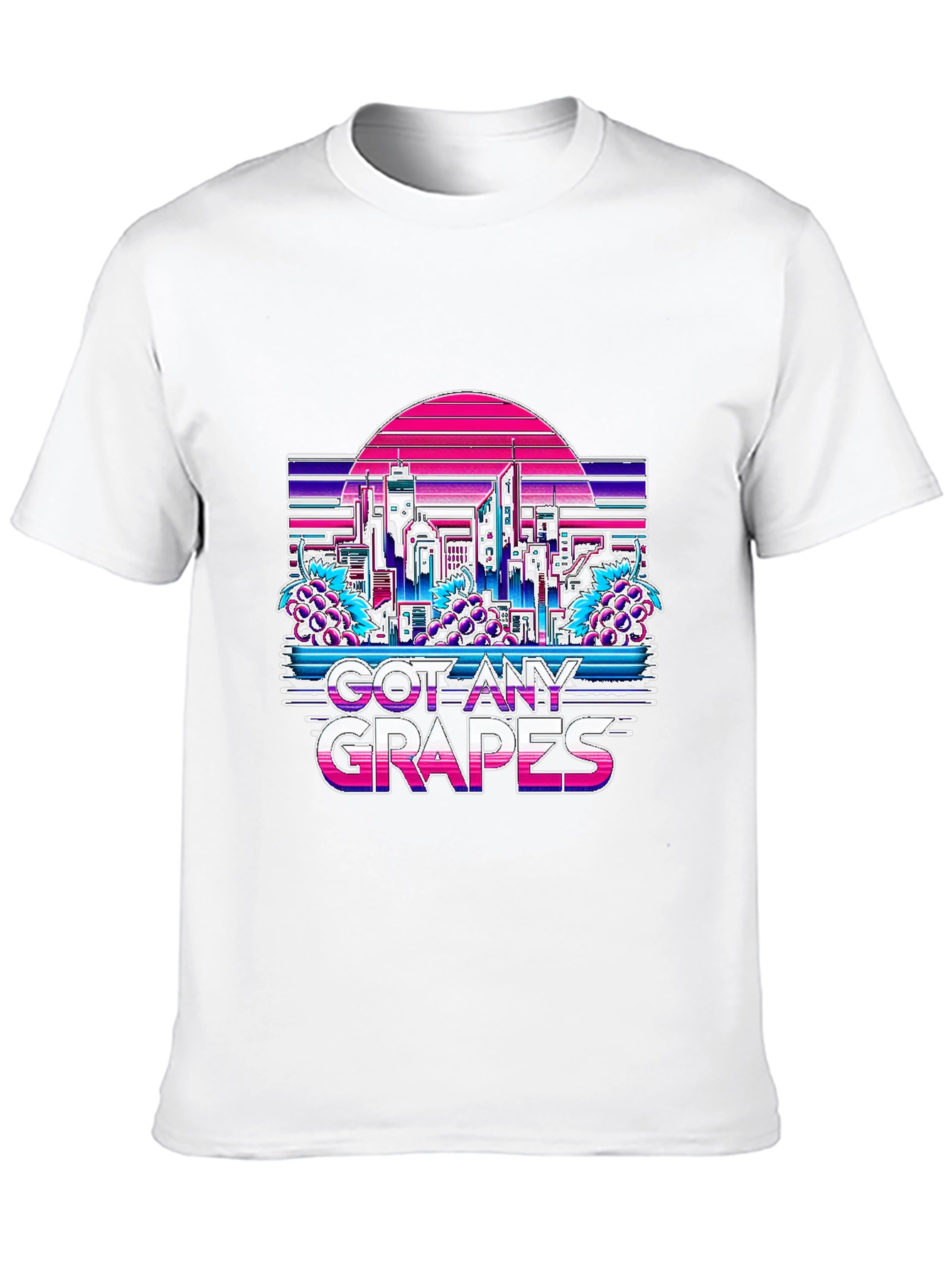 Got Any Grapes T-Shirt - Retro Vaporwave Cityscape