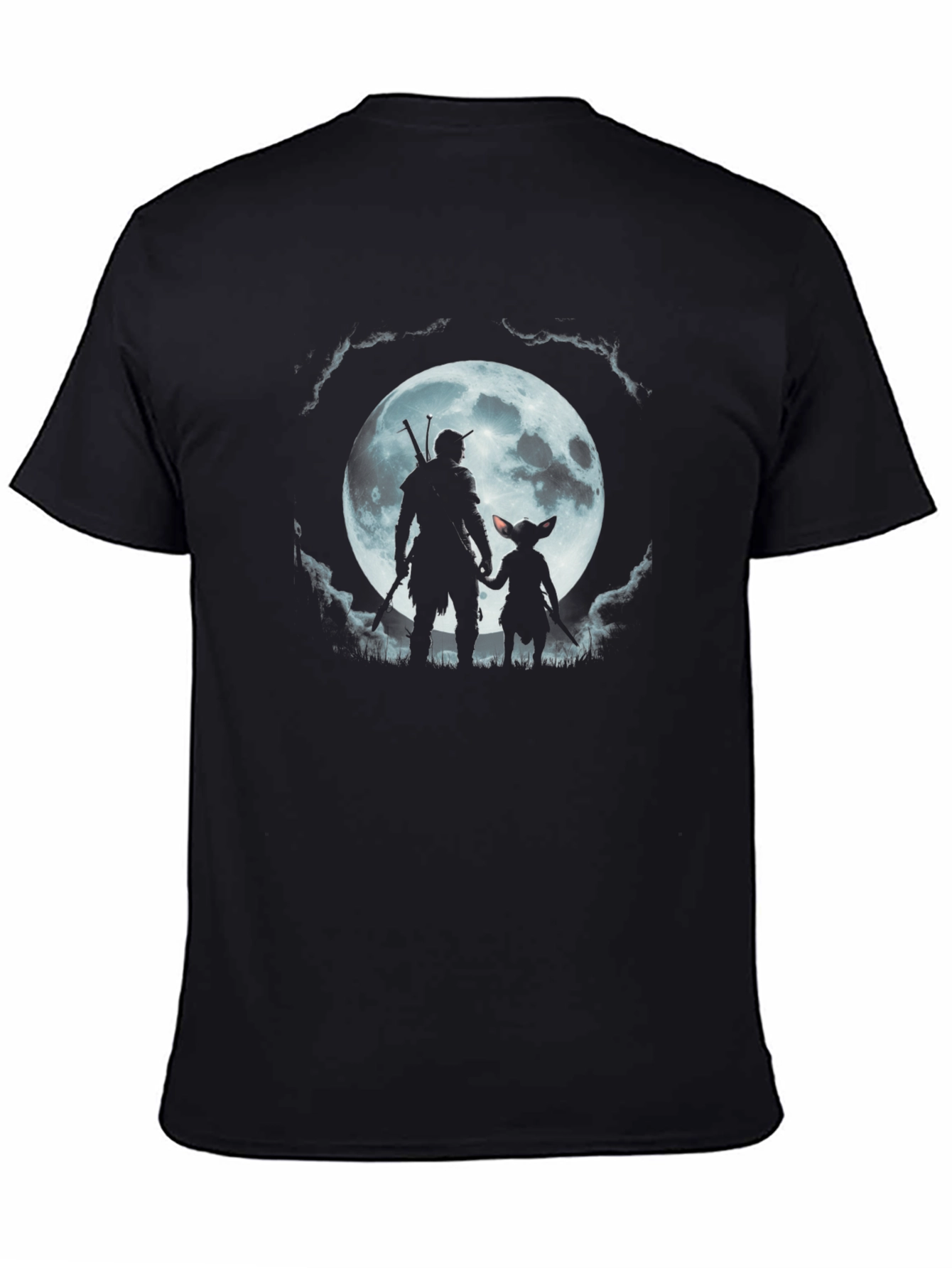 The Witcher & Grogu Mens Black T-Shirt