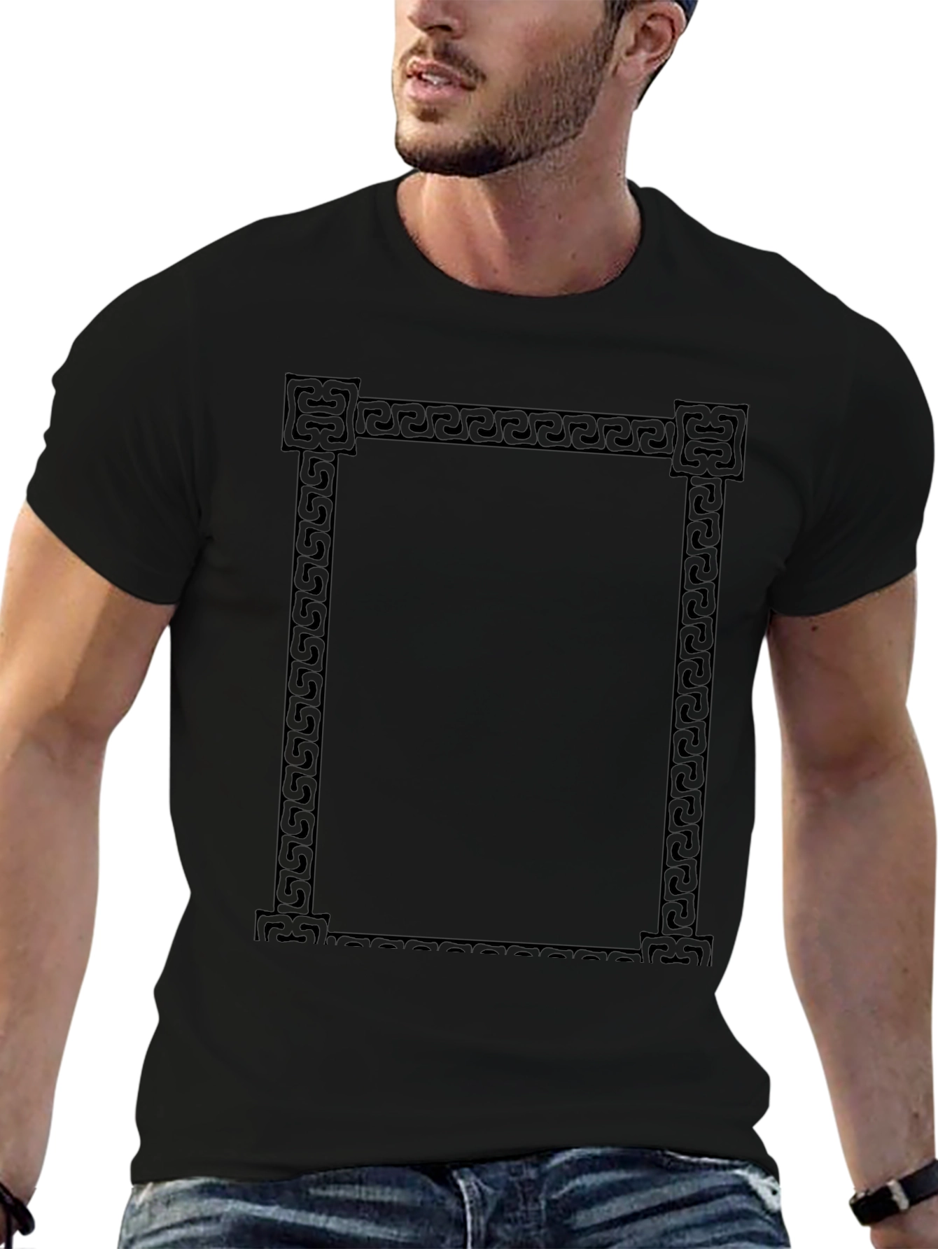 Geometric Border T-Shirt