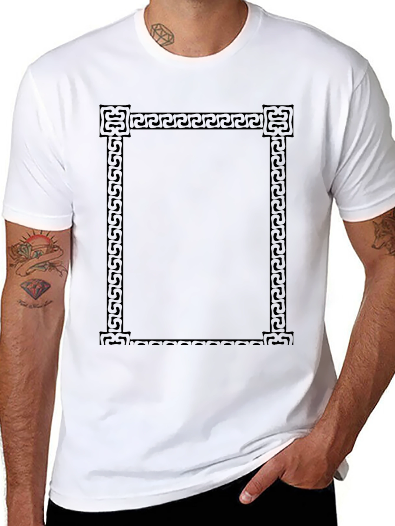 Geometric Border T-Shirt