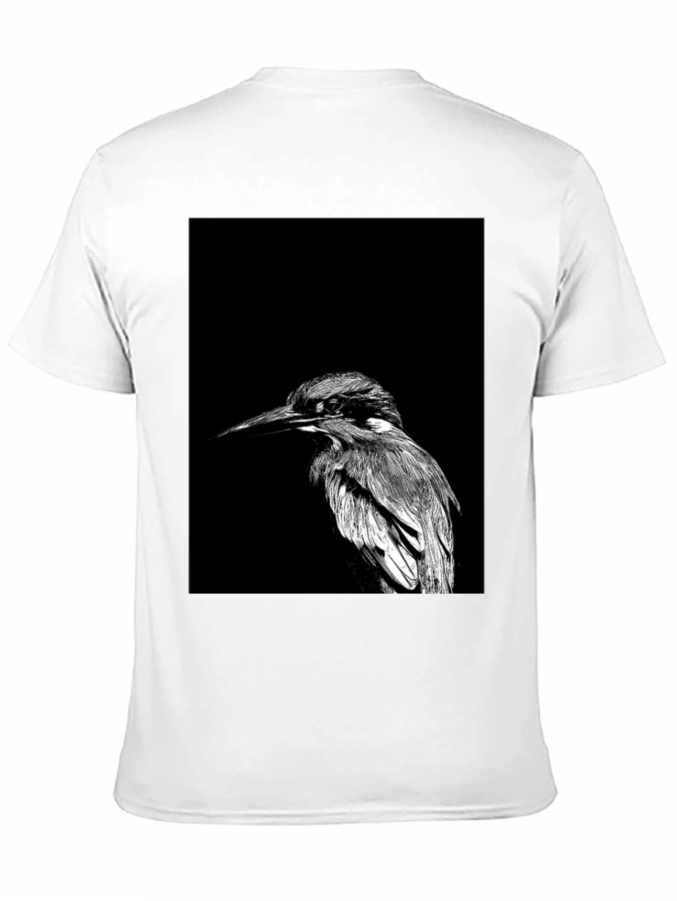 Monochrome Bird Graphic Tee - Stylish Black T-Shirt