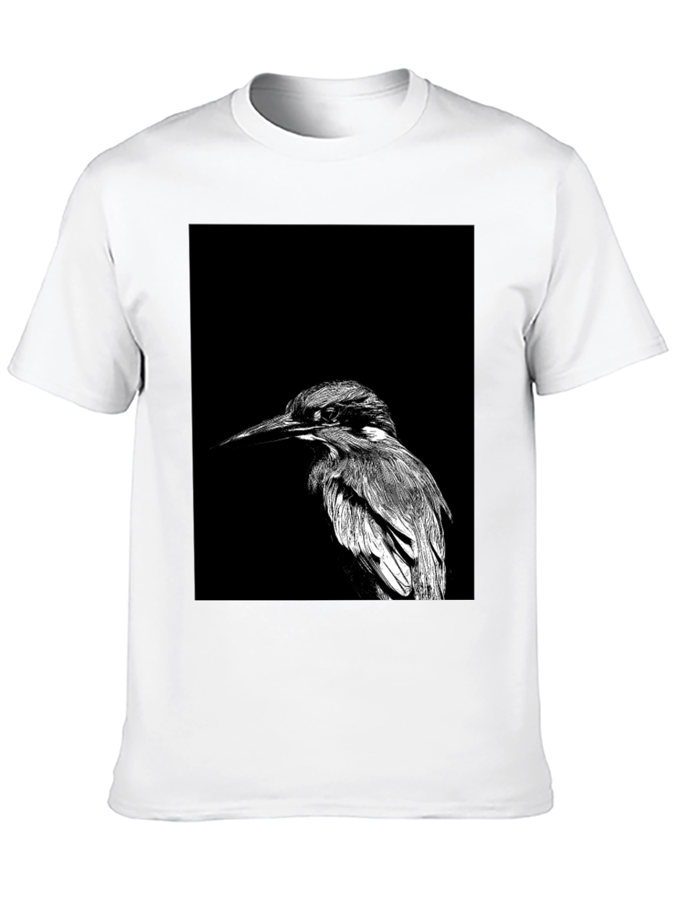 Monochrome Bird Graphic Tee - Stylish Black T-Shirt