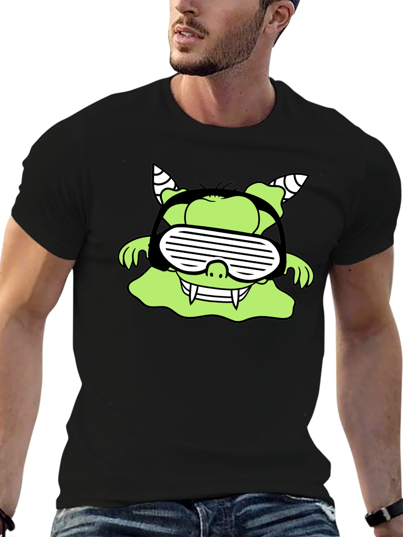 Monster Graphic Black T-Shirt