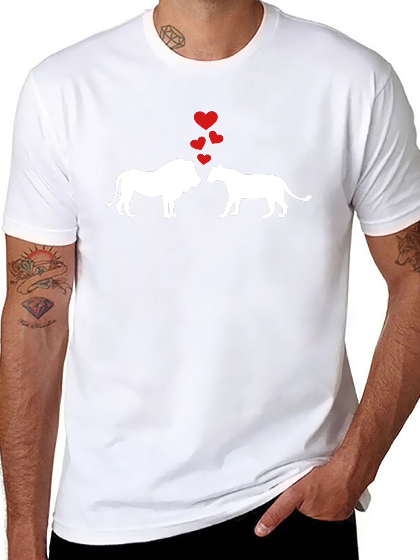 Lion & Lioness Love Heart T-Shirt