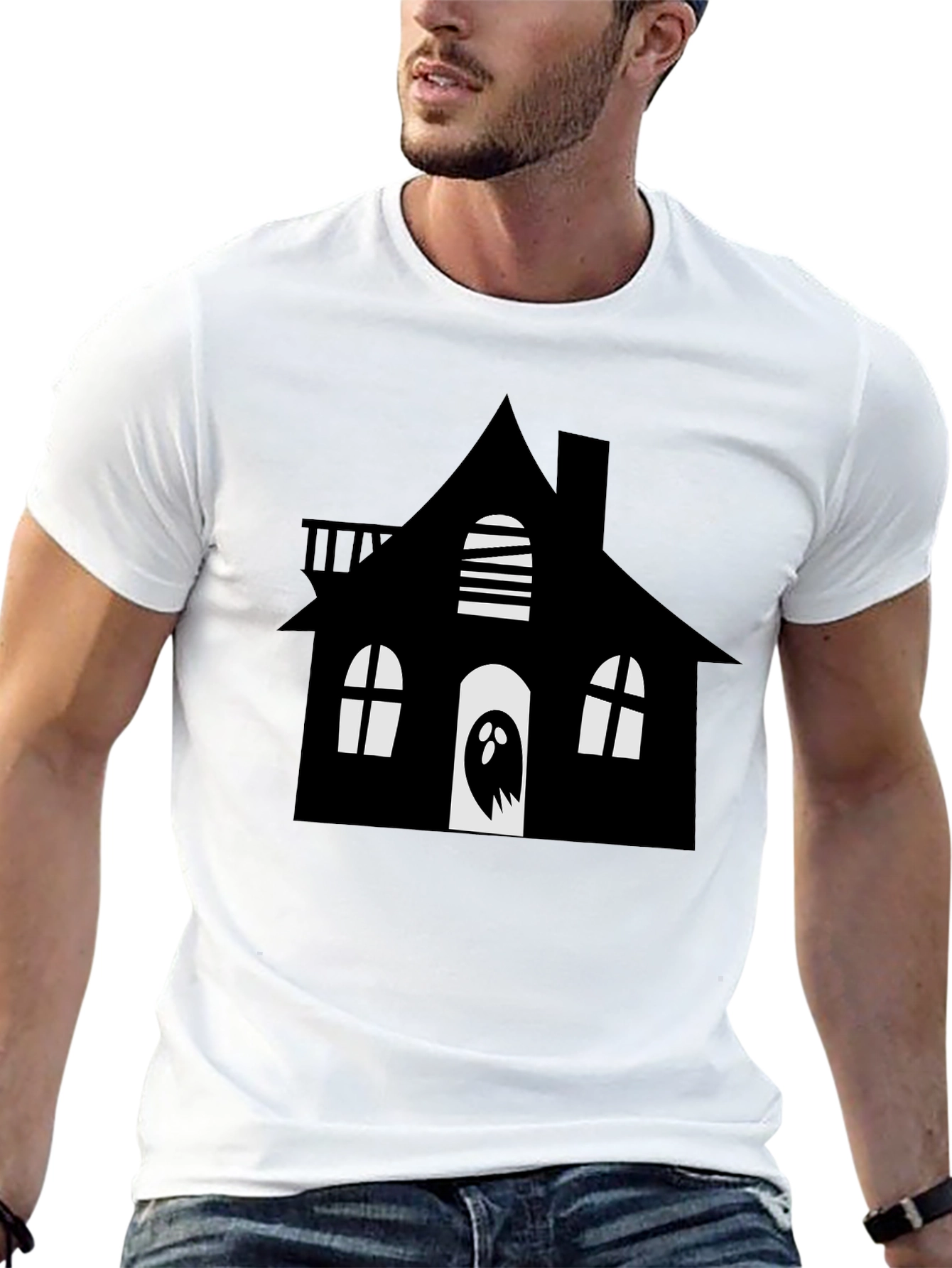 Spooky House Graphic Tee - Halloween Edition