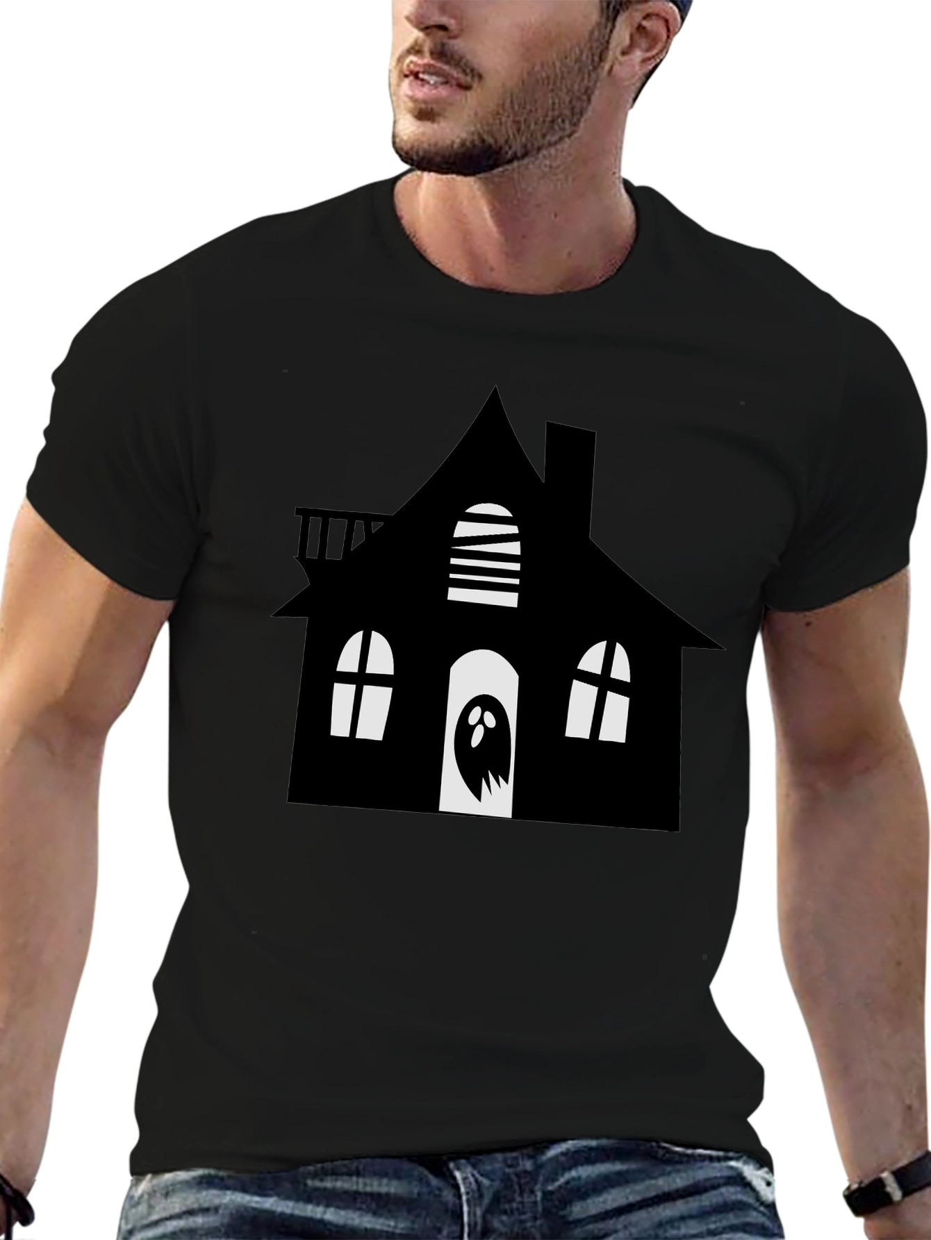 Spooky House Graphic Tee - Halloween Edition