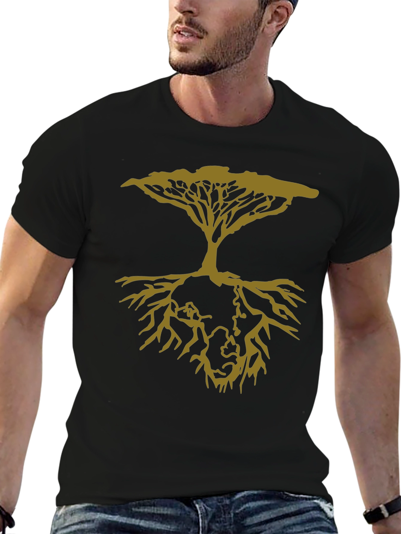 Artsy Tree Graphic Black Tee