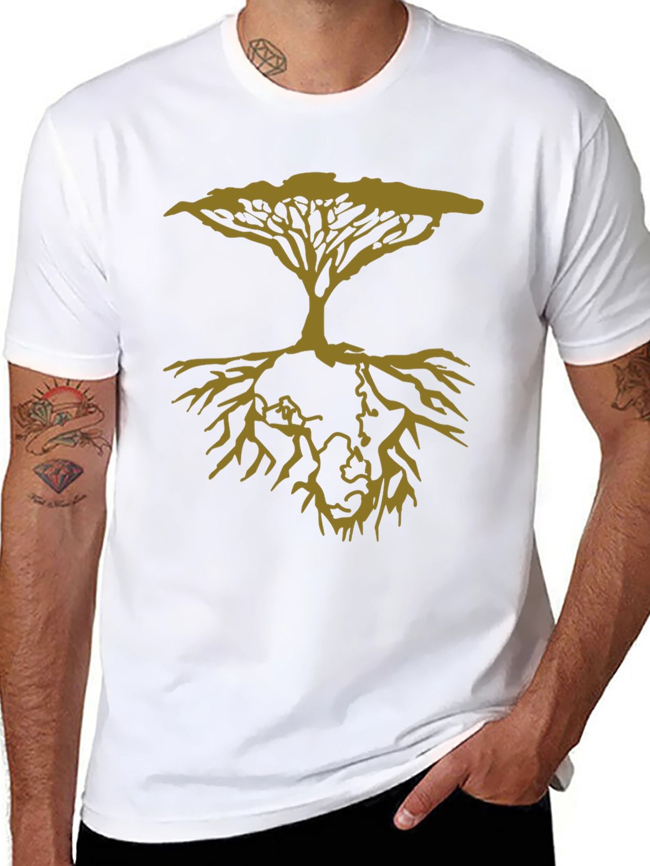 Artsy Tree Graphic Black Tee