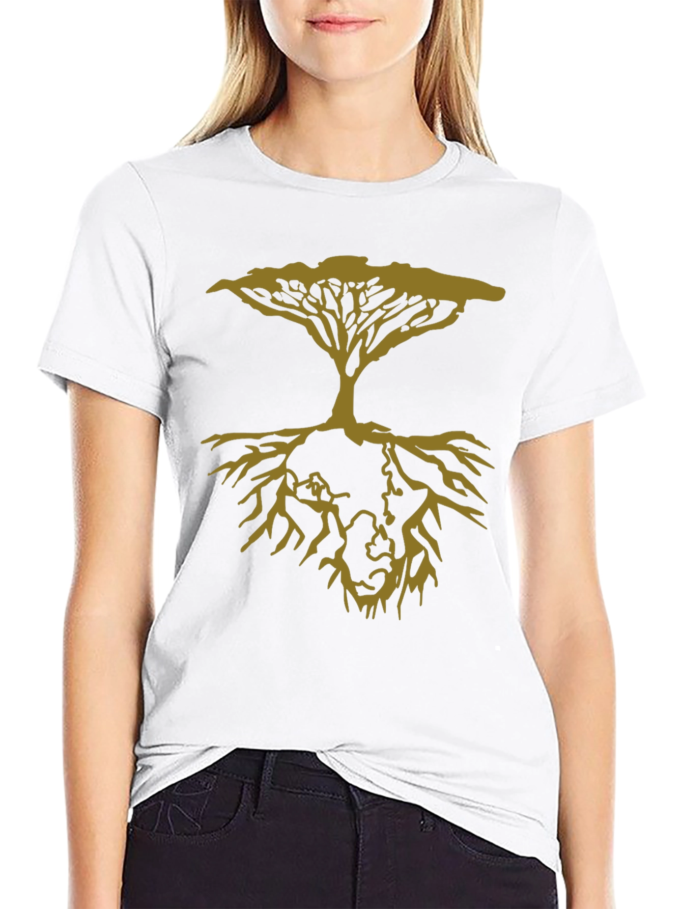 Artsy Tree Graphic Black Tee