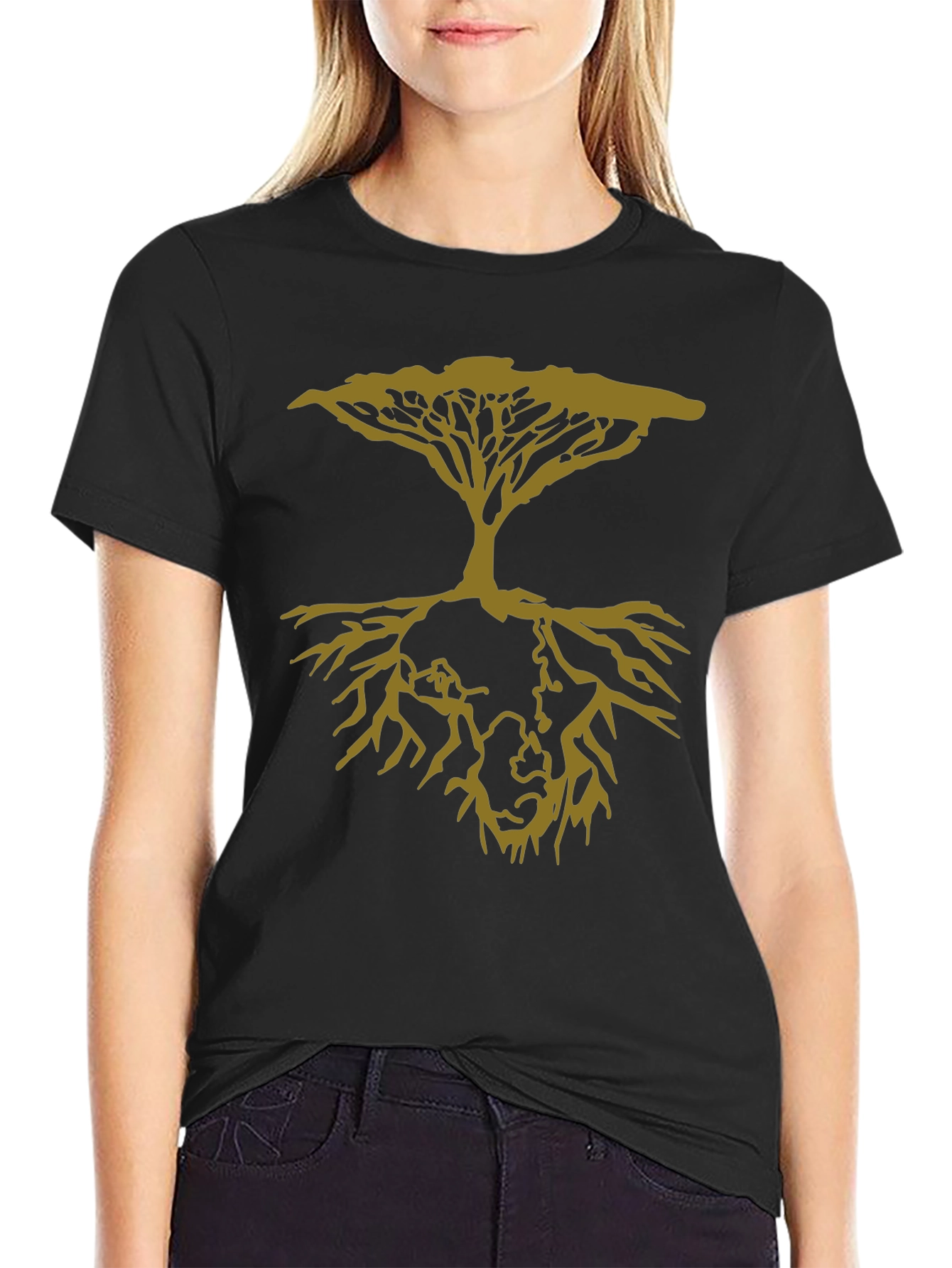 Artsy Tree Graphic Black Tee