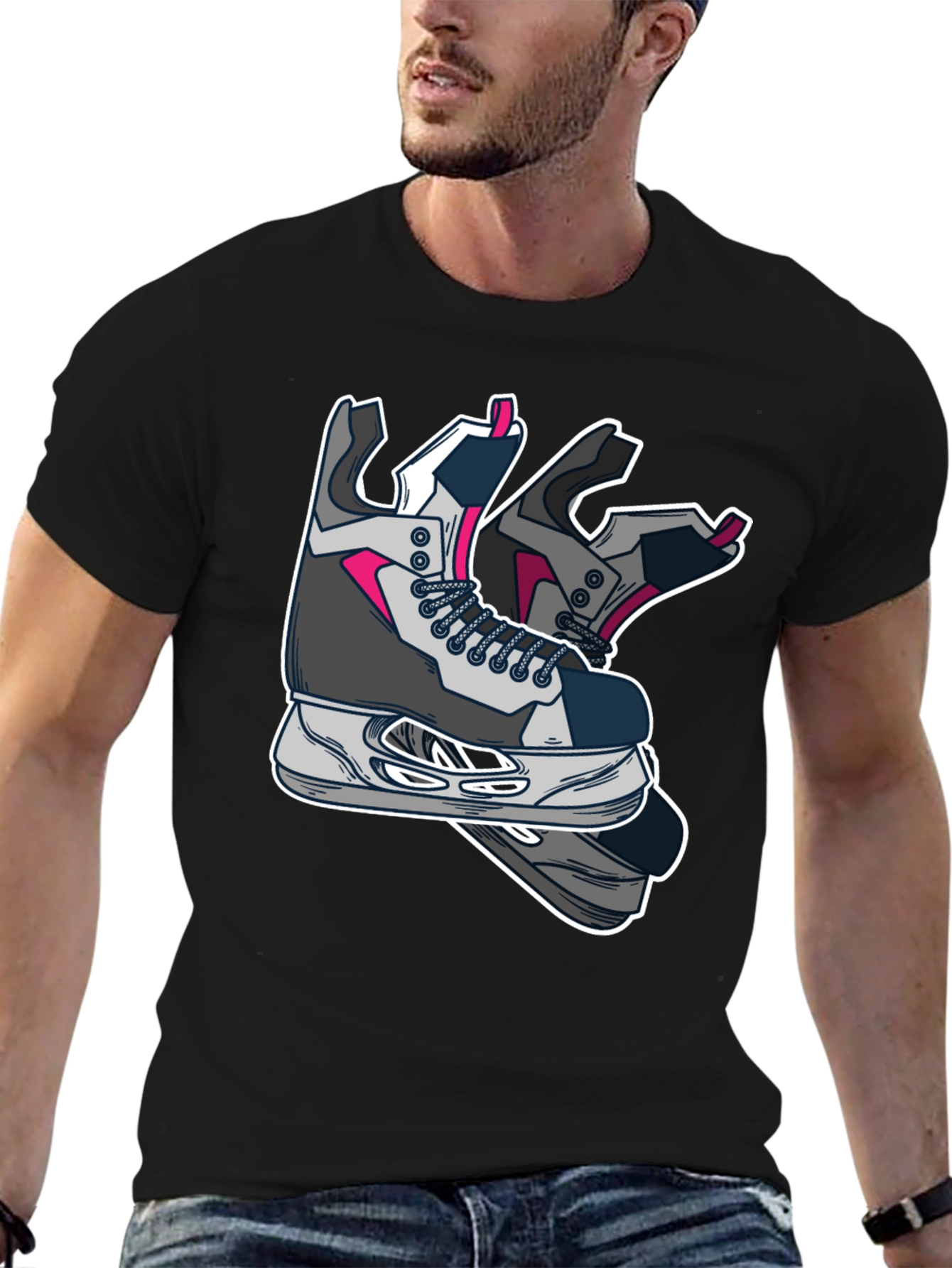 Cool Hockey Skates Graphic T-Shirt