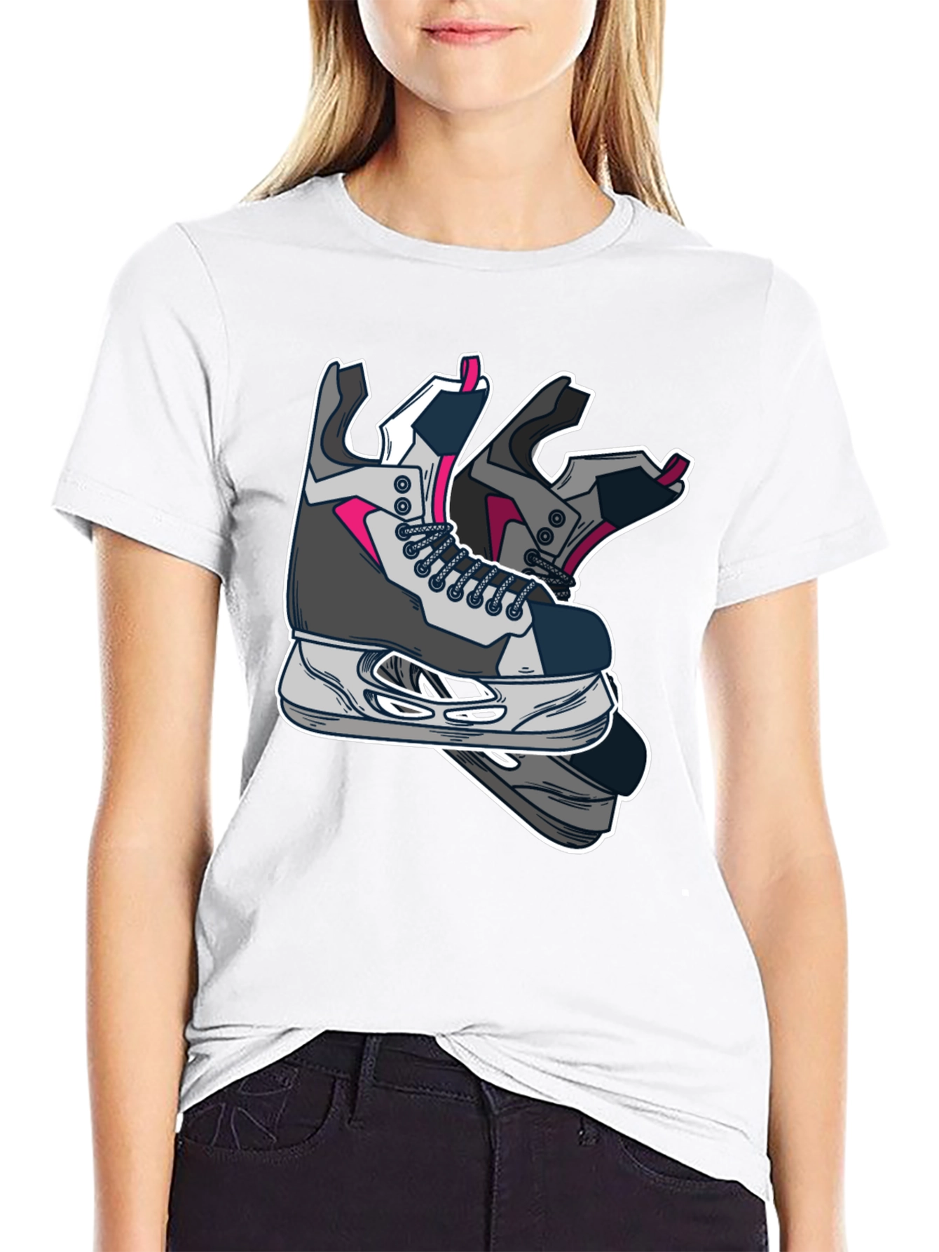 Cool Hockey Skates Graphic T-Shirt