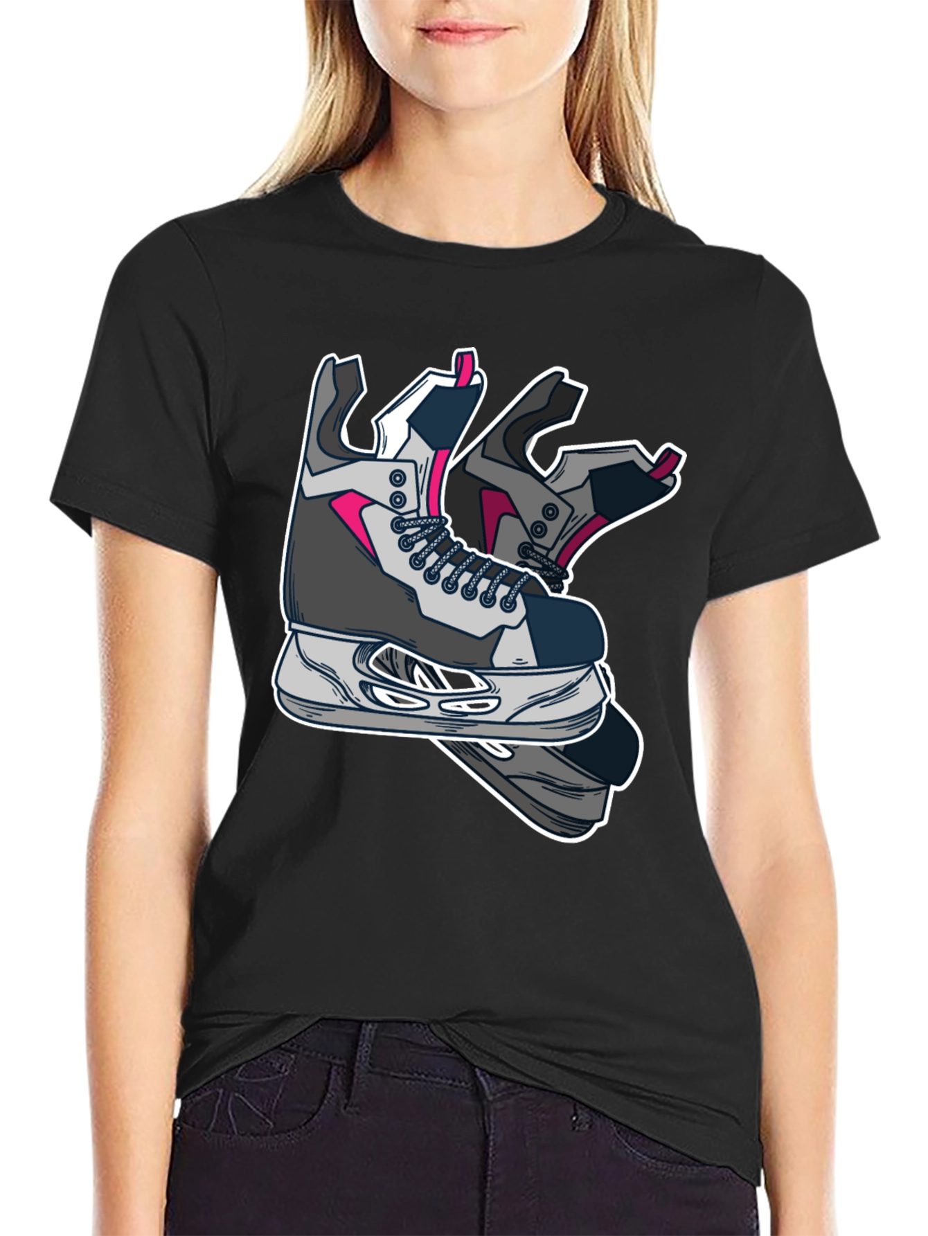Cool Hockey Skates Graphic T-Shirt