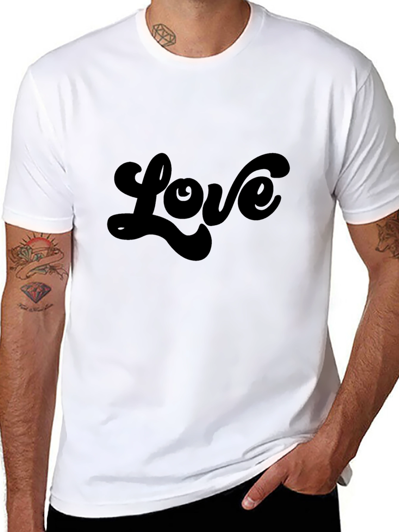 Love Graphic Tee - Black Soft Style Shirt