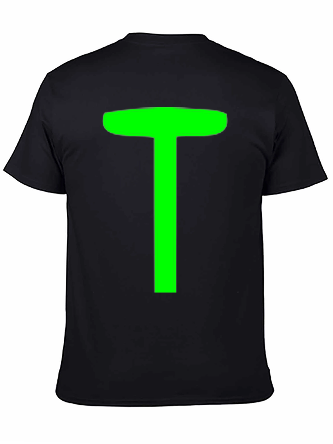 Green T on Black Unisex T-Shirt
