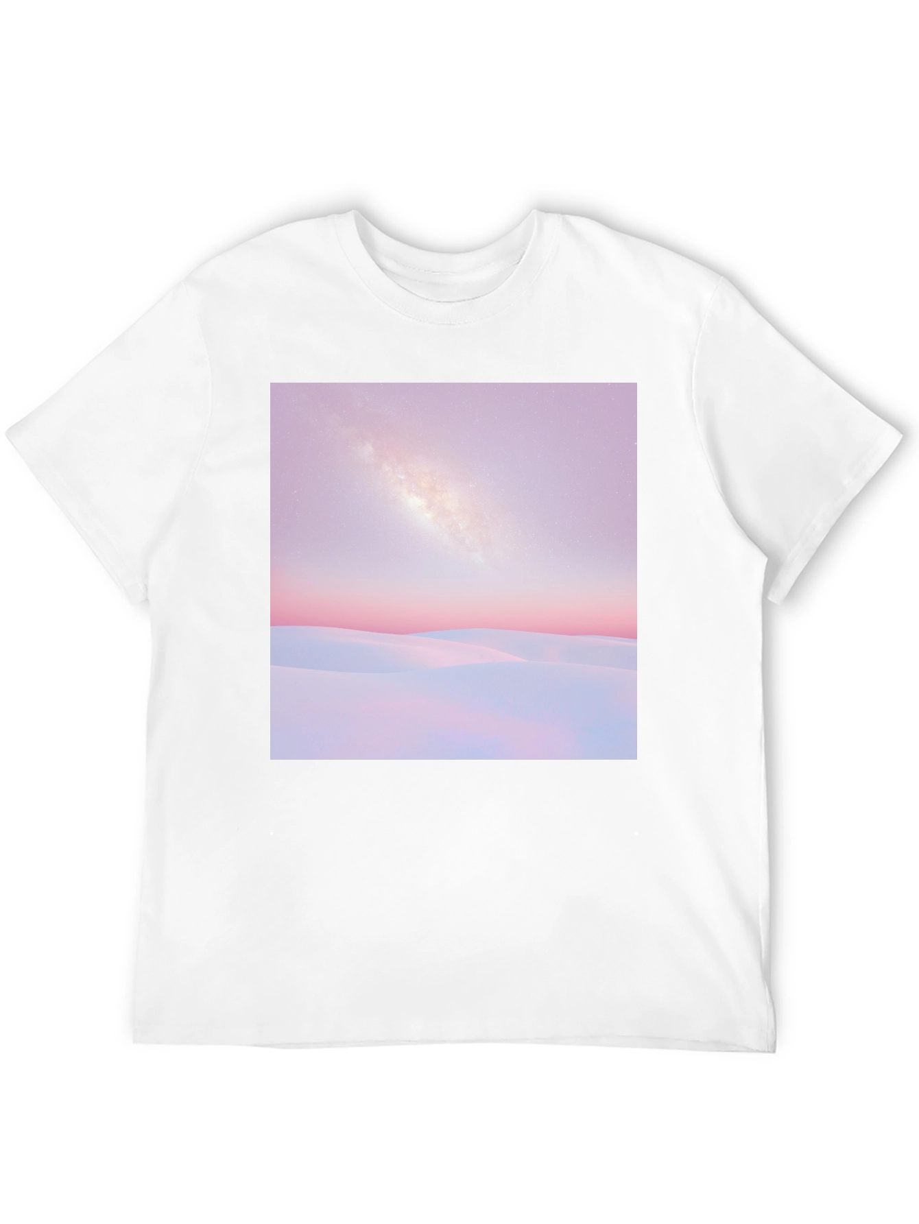Milky Way Desert Graphic Tee - Black Cotton T-Shirt